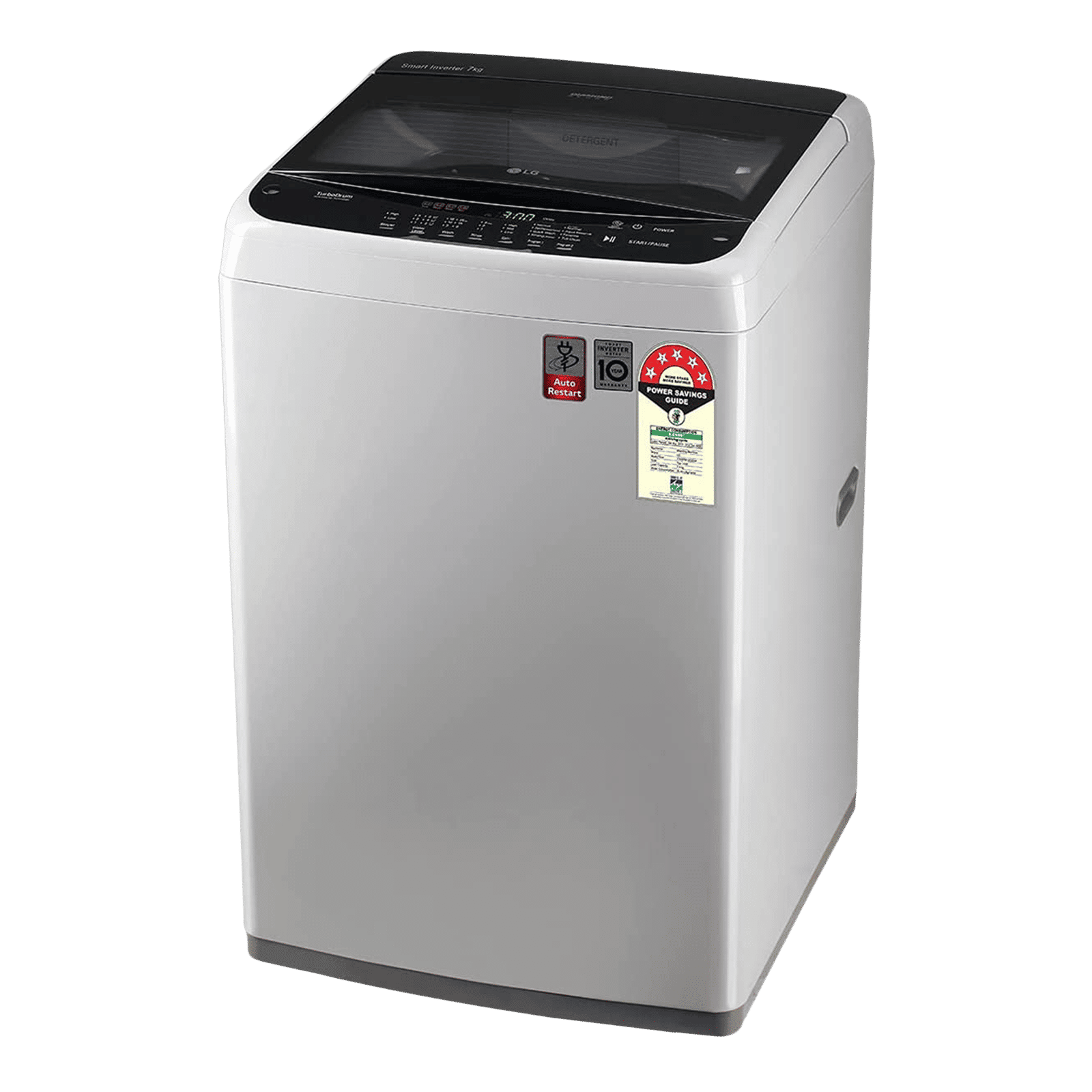 LG 7 kg 5 Star Inverter Fully Automatic Top Load Washing Machine (T70SPSF2Z.ASFQEIL, Auto Balance System, Middle Free Silver)_6