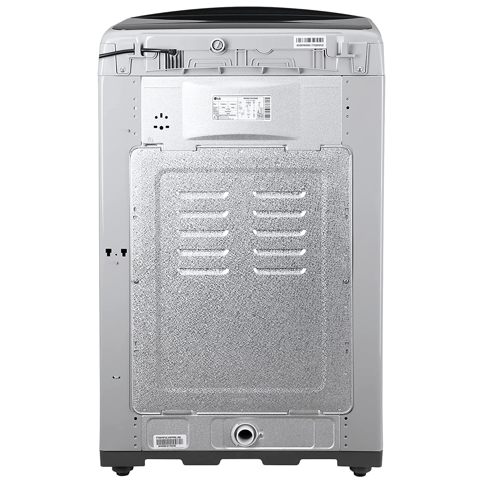 LG 7 kg 5 Star Inverter Fully Automatic Top Load Washing Machine (T70SPSF2Z.ASFQEIL, Auto Balance System, Middle Free Silver)_10