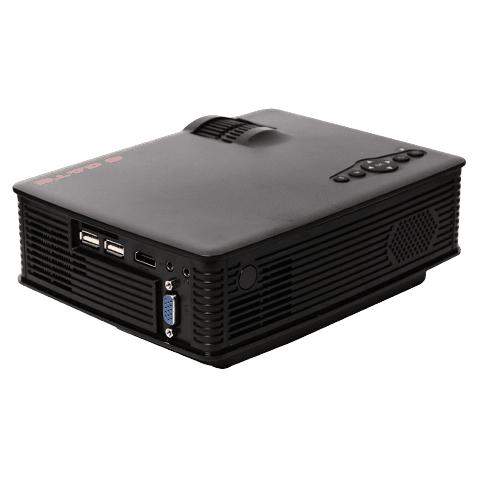 Egate I9 Pro HD LED/LCD Projector (2400 Lumens, USB + HDMI + AV + VGA Ports + SD Card, Stereo Speakers, Black)_3