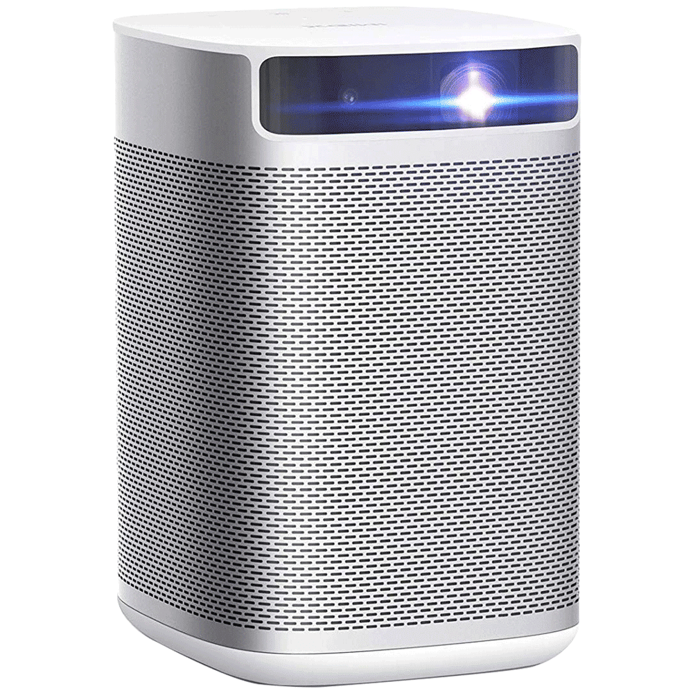 XGIMI MoGo Pro 1080p Smart Projector (DLP, 300 ANSI Lumens, Android TV 9.0 + Harman/Kardon Speakers, 30,000 Hours Lamp Life - Portable Projector with Google Assistant, White and Aluminium) XGIMI MoGo Pro 1080p Smart Projector (DLP, 300 ANSI Lumens, Android TV 9.0 + Harman/Kardon Speakers, 30,000 Hours Lamp Life - Portable Projector with Google Assistant, White and Aluminium)_3