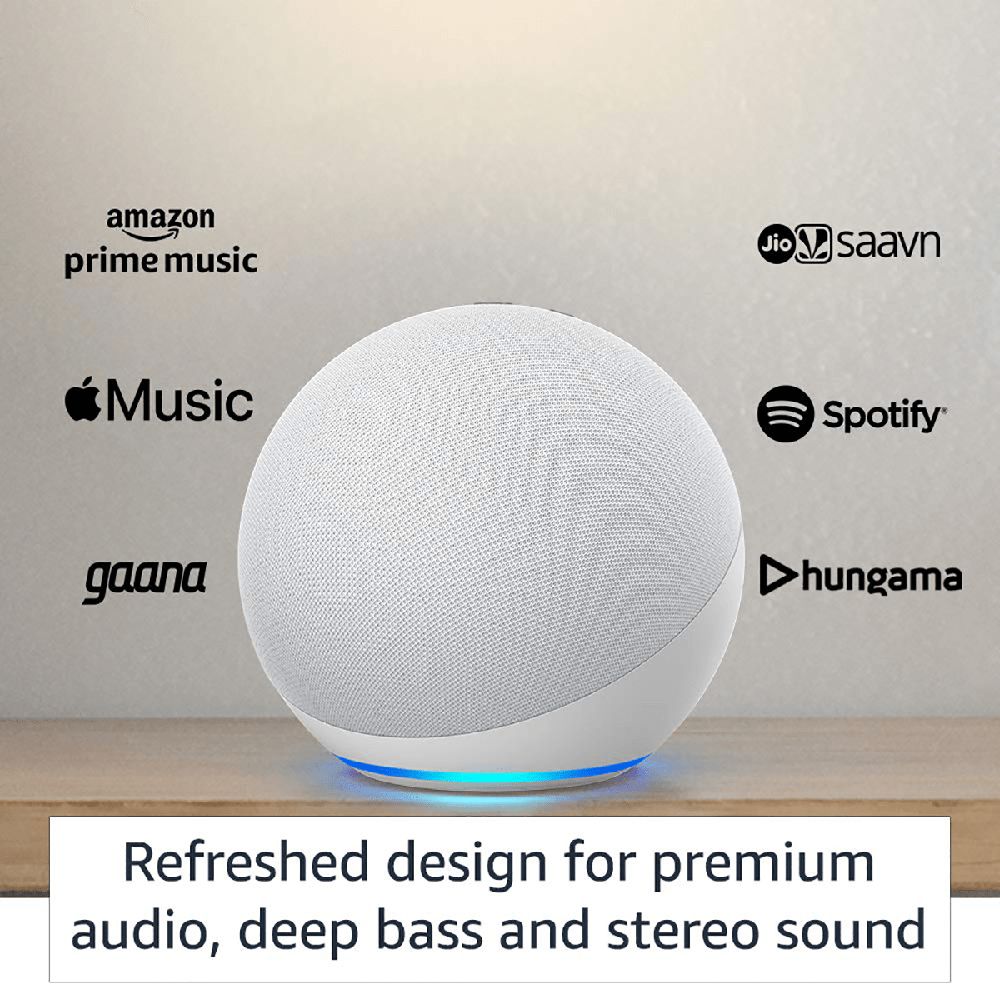 amazon Echo (4th Generation) with Built-in Alexa Smart Wi-Fi Speaker (Premium Dolby Sound, White) amazon Echo (4th Generation) with Built-in Alexa Smart Wi-Fi Speaker (Premium Dolby Sound, White)_6