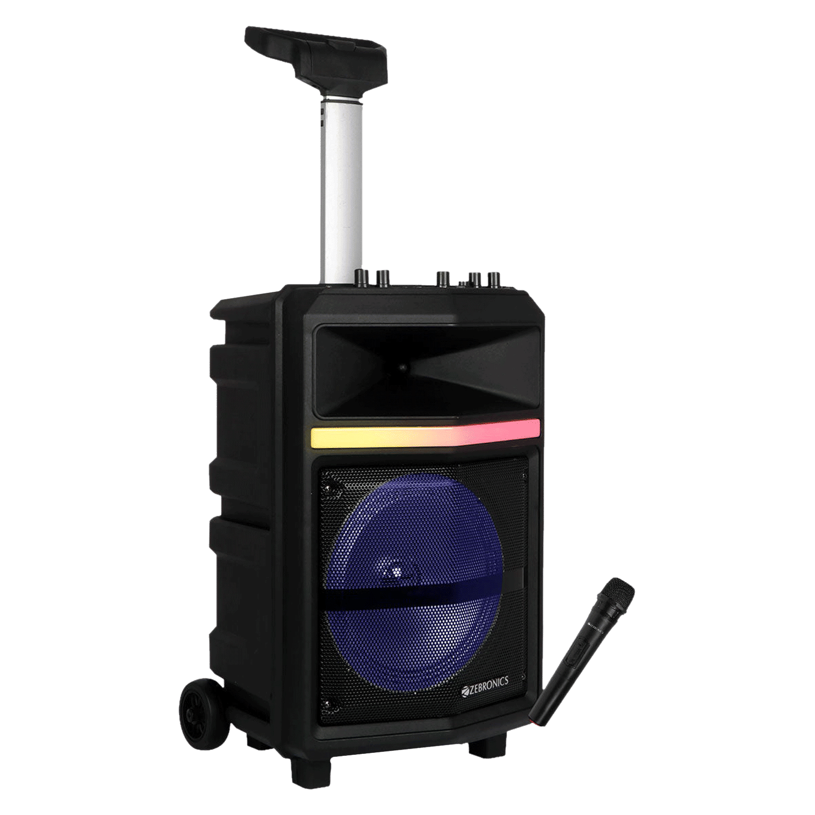 ZEBRONICS Zeb-Thump 100 28W Bluetooth Party Speaker with Mic (Built-in FM Radio, 2.1 Channel, Black) ZEBRONICS Zeb-Thump 100 28W Bluetooth Party Speaker with Mic (Built-in FM Radio, 2.1 Channel, Black)_1
