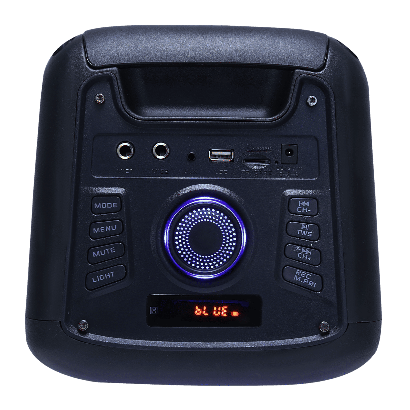 Croma 50W Bluetooth Party Speaker with Mic (Playtime upto 5H, LED Lights, Black)_2