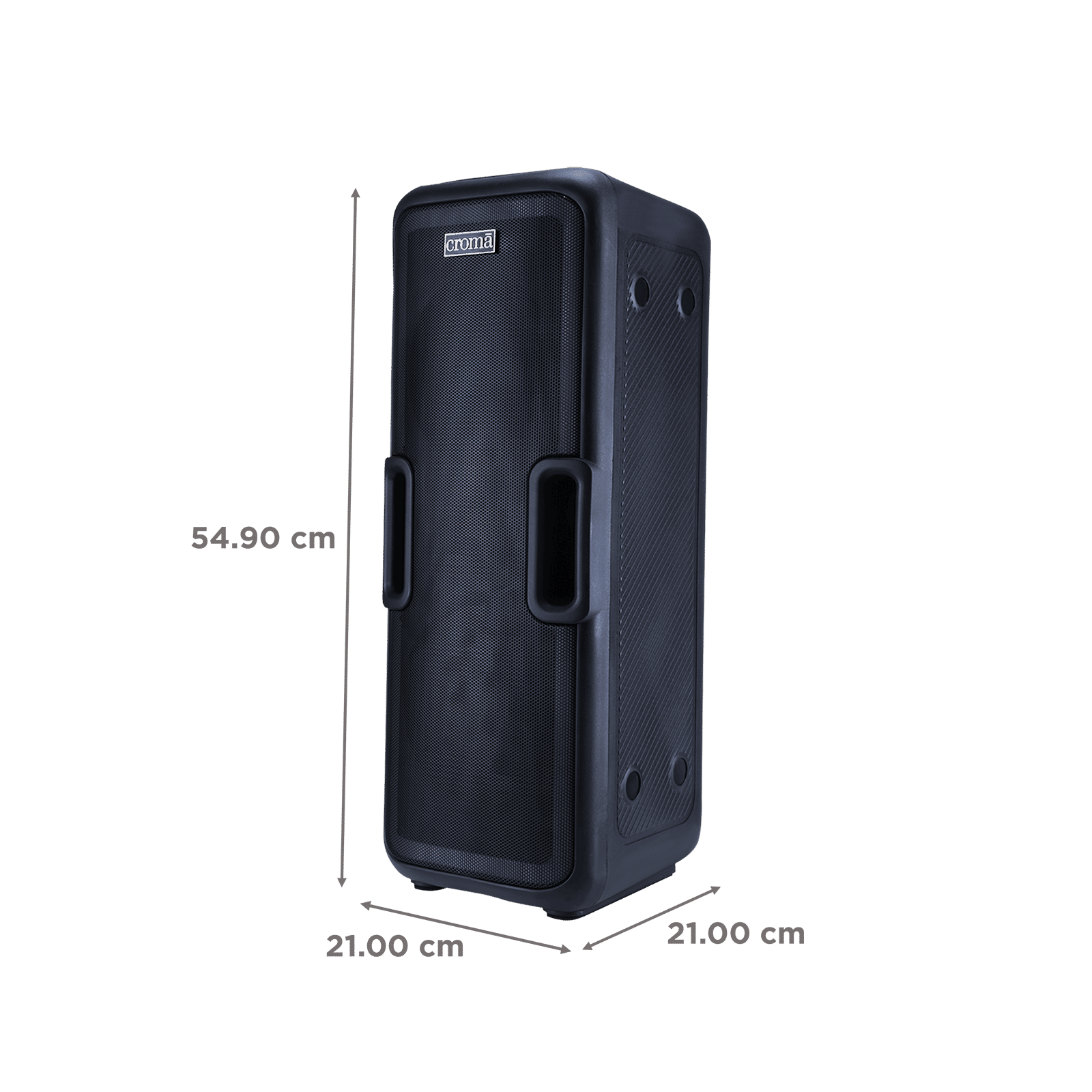 Croma 50W Bluetooth Party Speaker with Mic (Playtime upto 5H, LED Lights, Black)_3