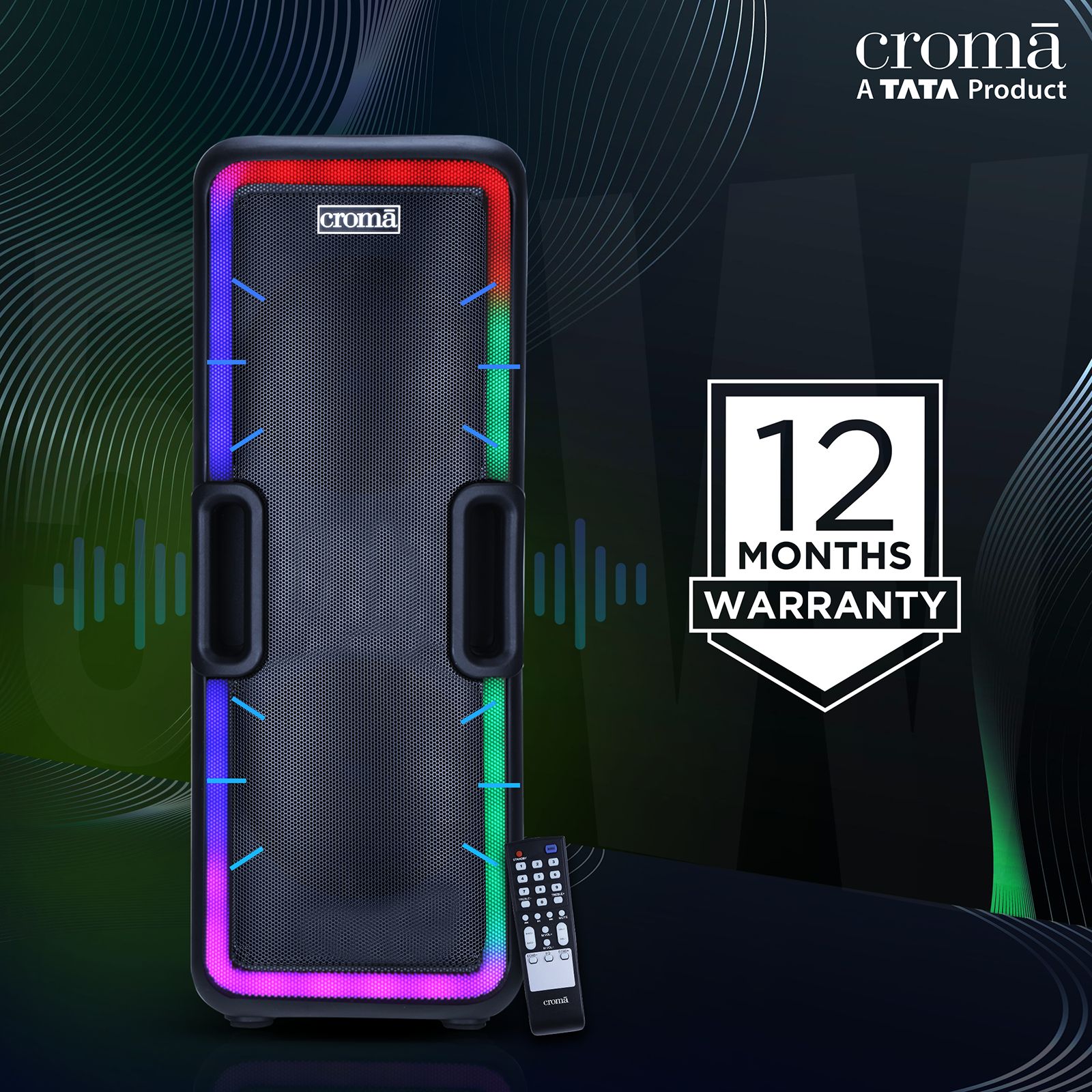 Croma 50W Bluetooth Party Speaker (Playtime Upto 5 Hours, Black)_11