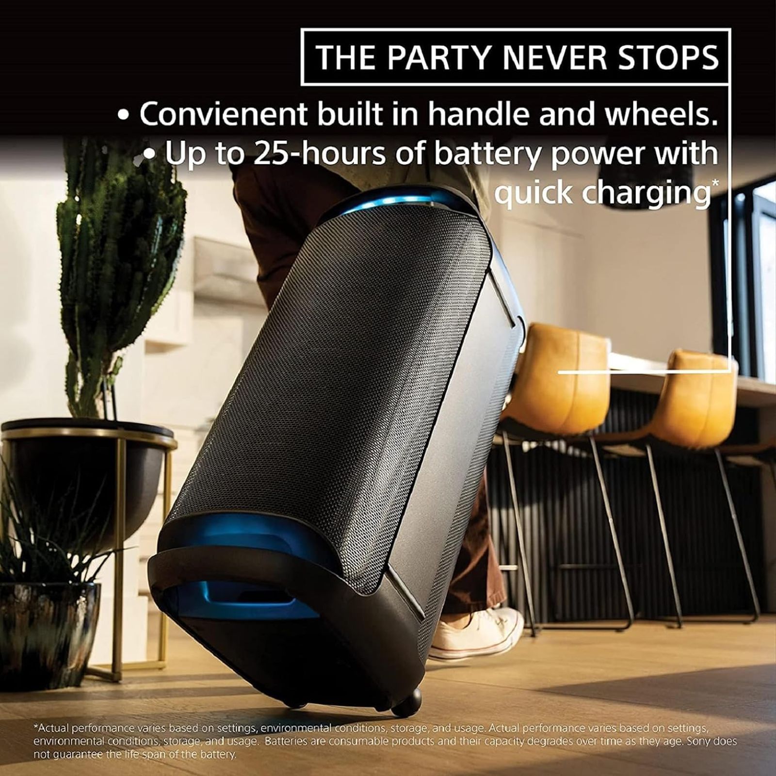 SONY SRS-XV800 77W Bluetooth Party Speaker (TV Sound Booster, Stereo Channel, Black)_13
