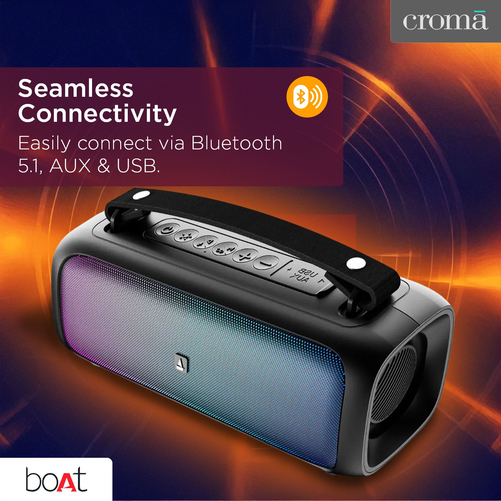 boAt Stone Beam 12W Portable Bluetooth Speaker (TWS Function, 2.0 Channel Stereo Sound, Midnight Black)_10