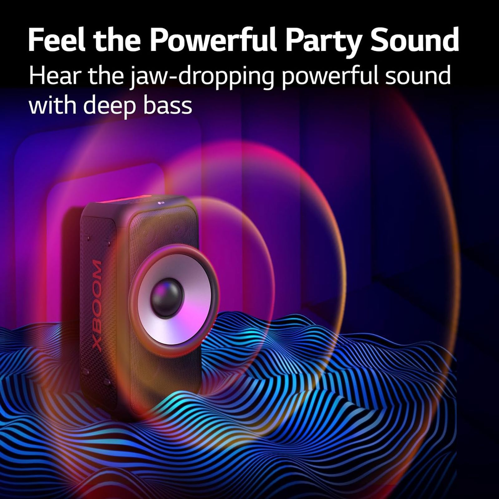LG XBOOM XL5S 200W Bluetooth Party Speaker (Multi Color Ring Lighting & Double Strobe Lighting, 2.1 Channel, Black)_17