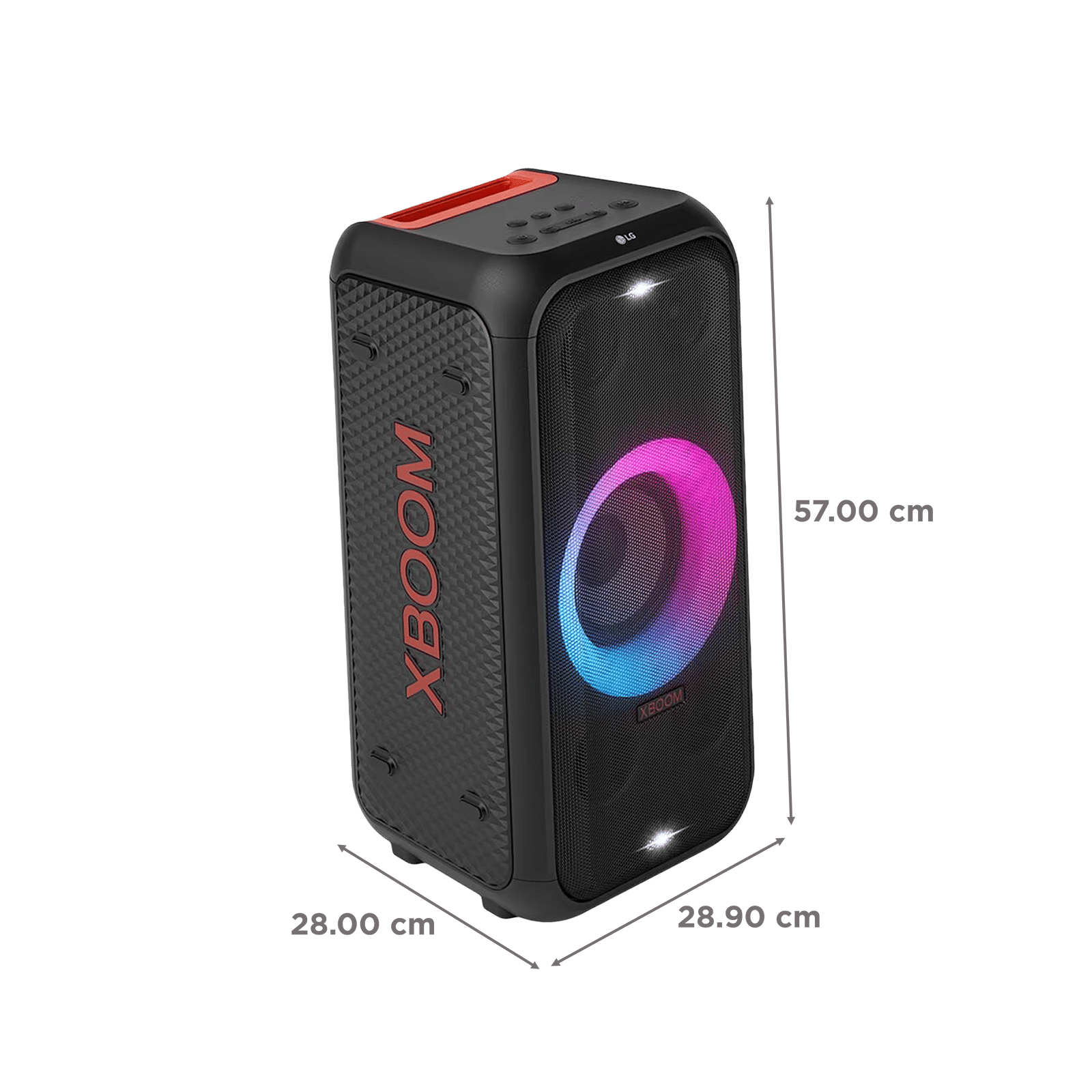 LG XBOOM XL5S 200W Bluetooth Party Speaker (Multi Color Ring Lighting & Double Strobe Lighting, 2.1 Channel, Black)_3