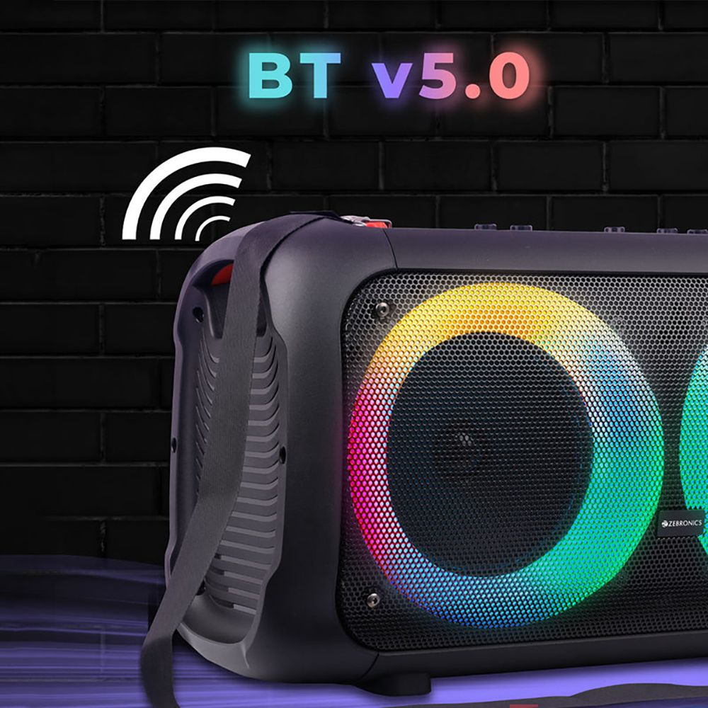 ZEBRONICS Zeb-Thump 400 40W Bluetooth Party Speaker with Mic (10 Hours Playtime, Mono Channel, Black) ZEBRONICS Zeb-Thump 400 40W Bluetooth Party Speaker with Mic (10 Hours Playtime, Mono Channel, Black)_4