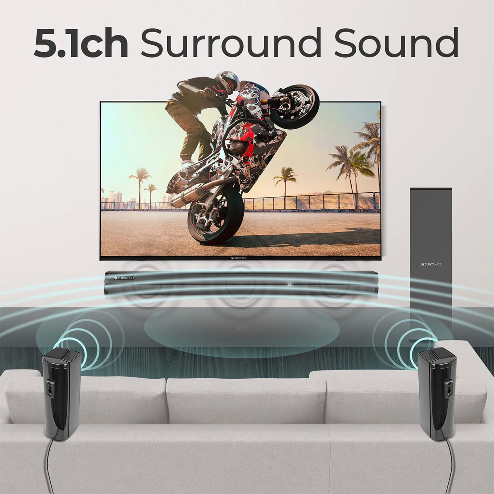 ZEBRONICS Zeb Juke Bar 7450 Pro 200W Bluetooth Soundbar with Remote (5.1 Channel, Black) ZEBRONICS Zeb Juke Bar 7450 Pro 200W Bluetooth Soundbar with Remote (5.1 Channel, Black)_9
