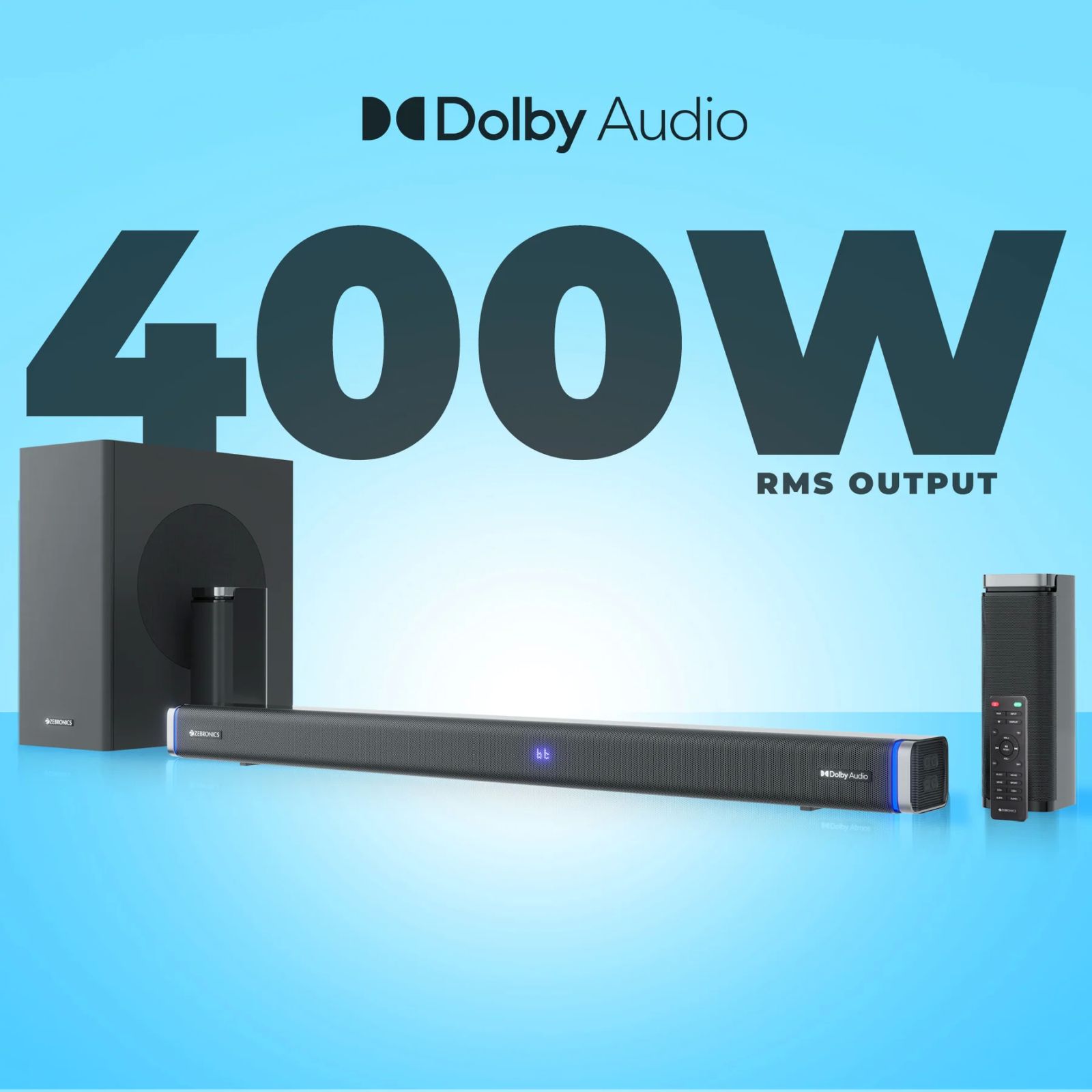 ZEBRONICS Zeb Juke Bar 9530 WS Pro 400W Bluetooth Soundbar with Remote (Dolby Audio, 5.1 Channel, Black) ZEBRONICS Zeb Juke Bar 9530 WS Pro 400W Bluetooth Soundbar with Remote (Dolby Audio, 5.1 Channel, Black)_4