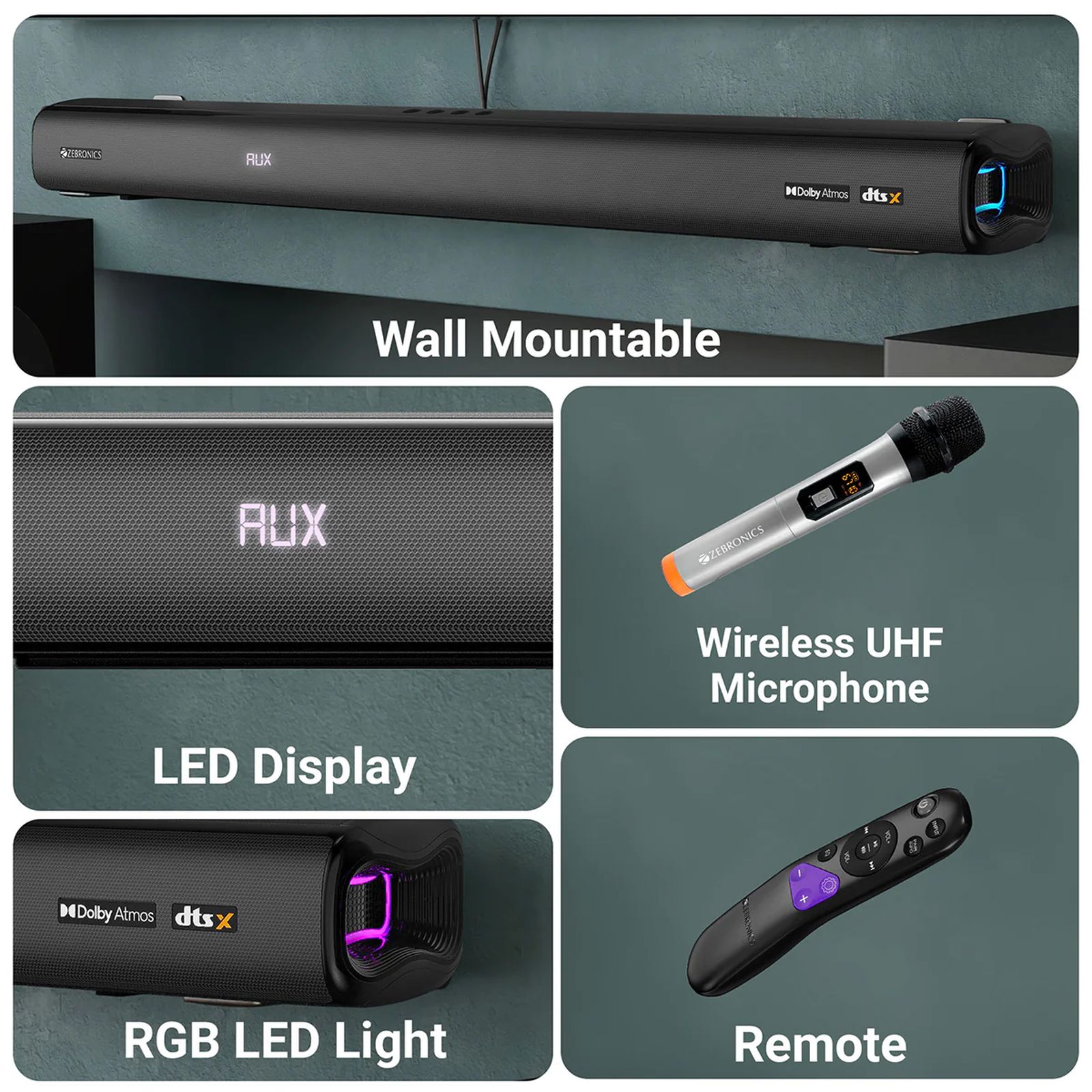 ZEBRONICS Zeb Juke bar 9900 725W Bluetooth Soundbar with Remote (Dolby Atmos, 5.2.4 Channel, Black) ZEBRONICS Zeb Juke bar 9900 725W Bluetooth Soundbar with Remote (Dolby Atmos, 5.2.4 Channel, Black)_9
