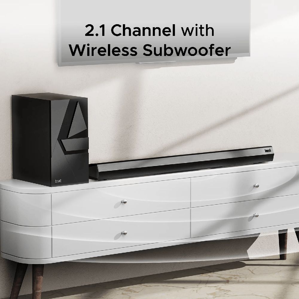 boAt Aavante Bar 2000 Pro 200W Bluetooth Soundbar with Remote (Surround Sound, 2.1 Channel, Premium Black) boAt Aavante Bar 2000 Pro 200W Bluetooth Soundbar with Remote (Surround Sound, 2.1 Channel, Premium Black)_5