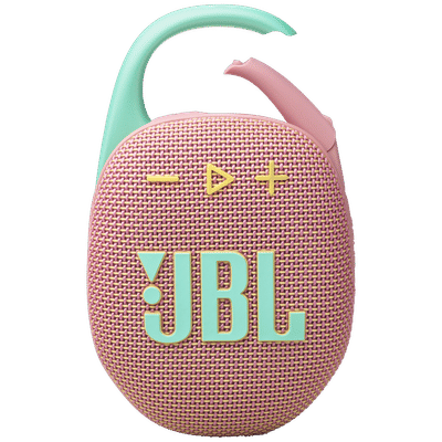 JBL Clip 5 7W Portable Bluetooth Speaker (IP67 Water Proof, Supports Auracast, Pink)