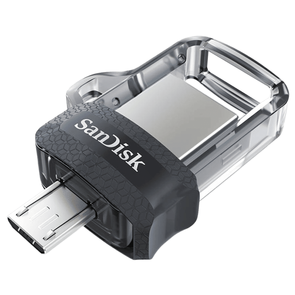 SanDisk Ultra Dual Drive m3.0 64GB Micro USB, USB (3.0) OTG Pen Drive (Retractable Design, Black & Gray) SanDisk Ultra Dual Drive m3.0 64GB Micro USB, USB (3.0) OTG Pen Drive (Retractable Design, Black & Gray)_1