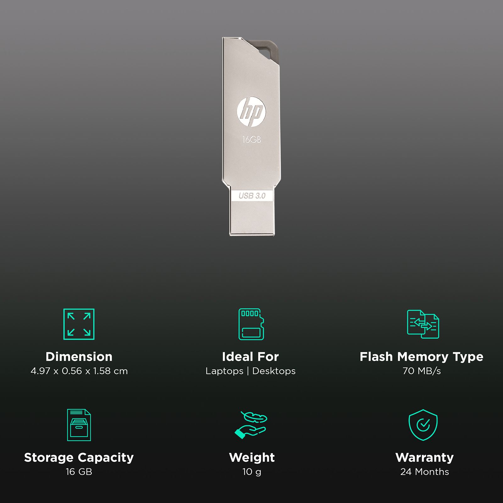 HP x740w 16GB USB (3.0) Pen Drive (Unique Body and Ultimate Companion, Silver)_3