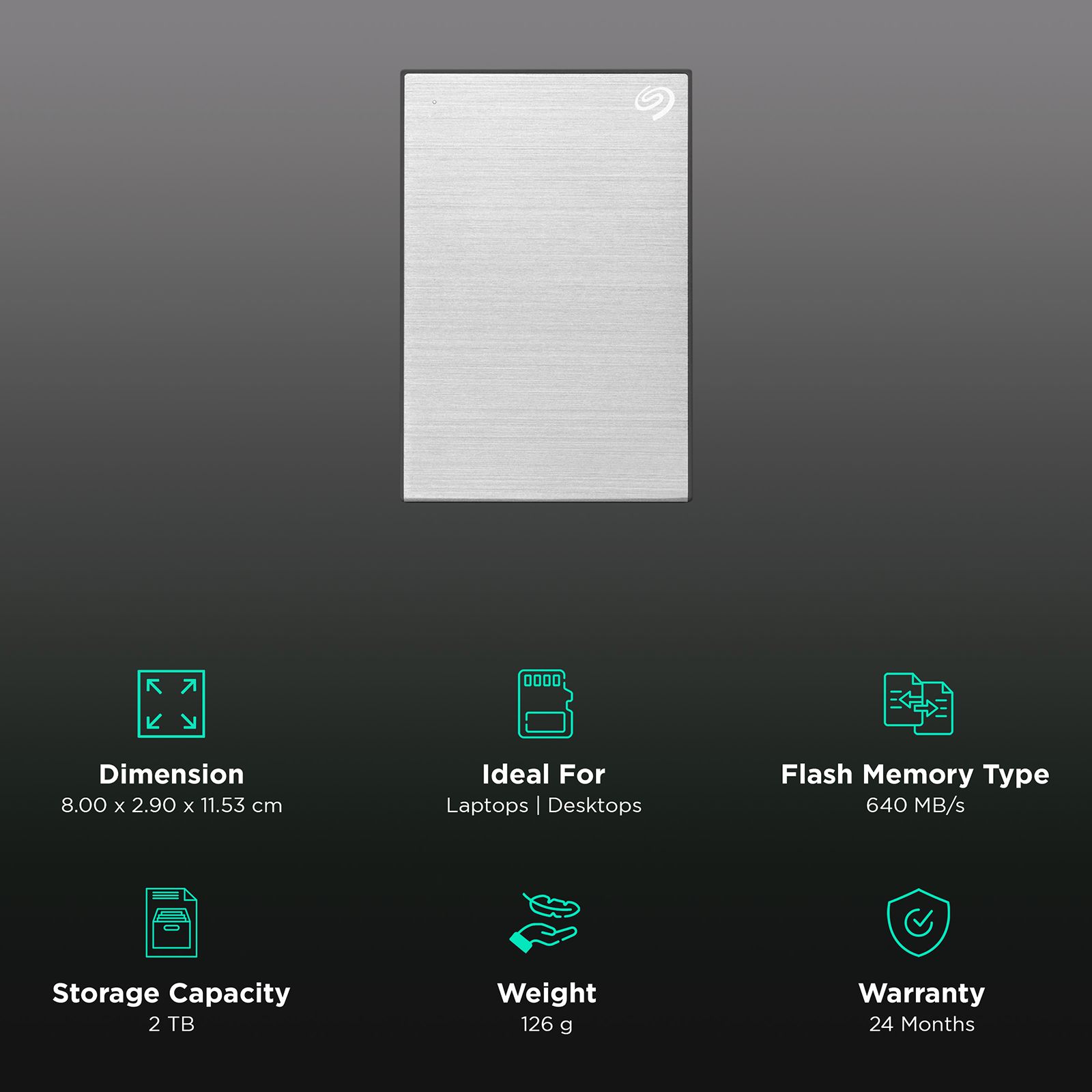 SEAGATE Backup Plus Slim Portable 2TB USB 3.0 Hard Disk Drive (3-Year Rescue Data Recovery, STHN2000401, Silver)_3