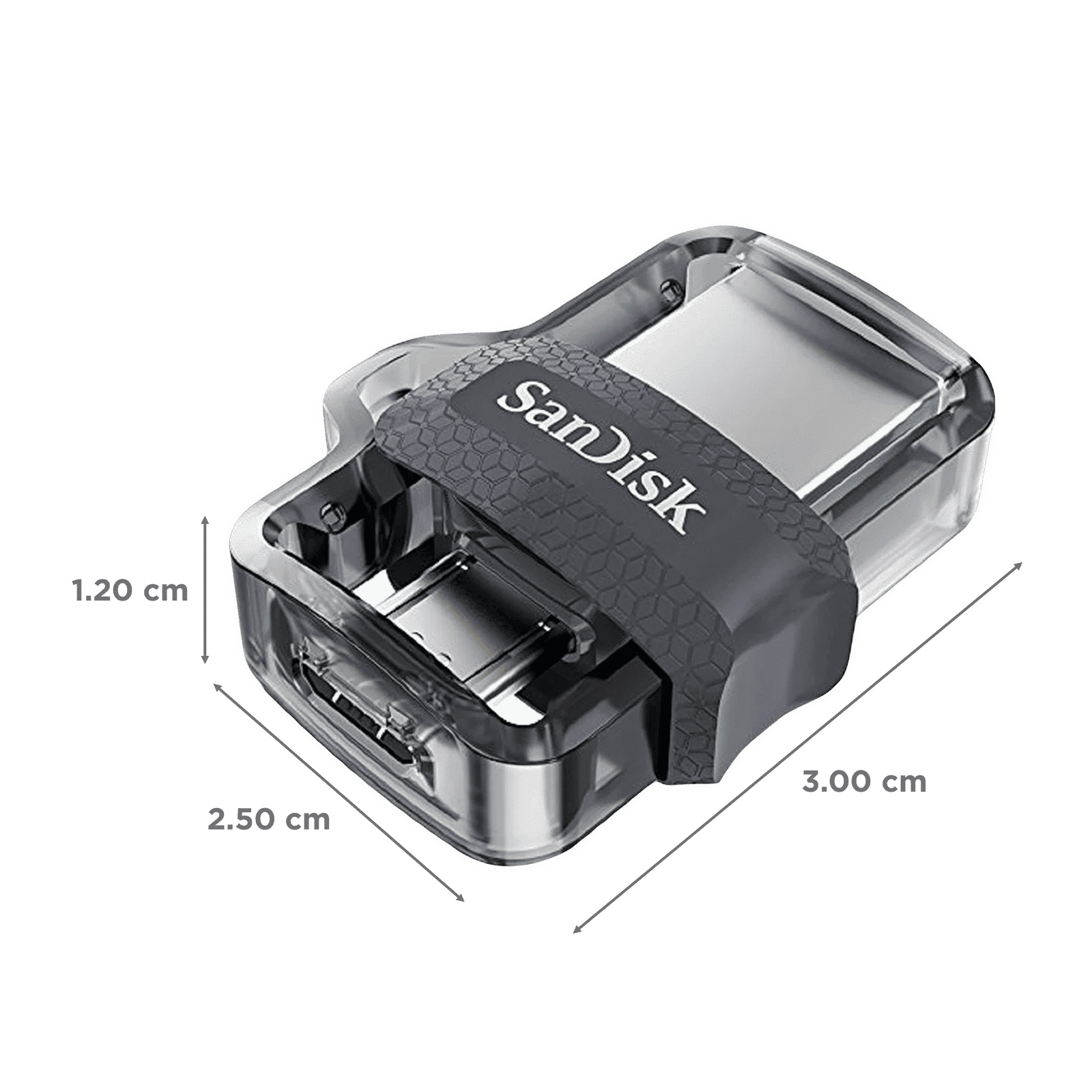 SanDisk Ultra Dual Drive m3.0 128GB Micro USB, USB (3.0) OTG Pen Drive (Retractable Design, Black & Gray)_2