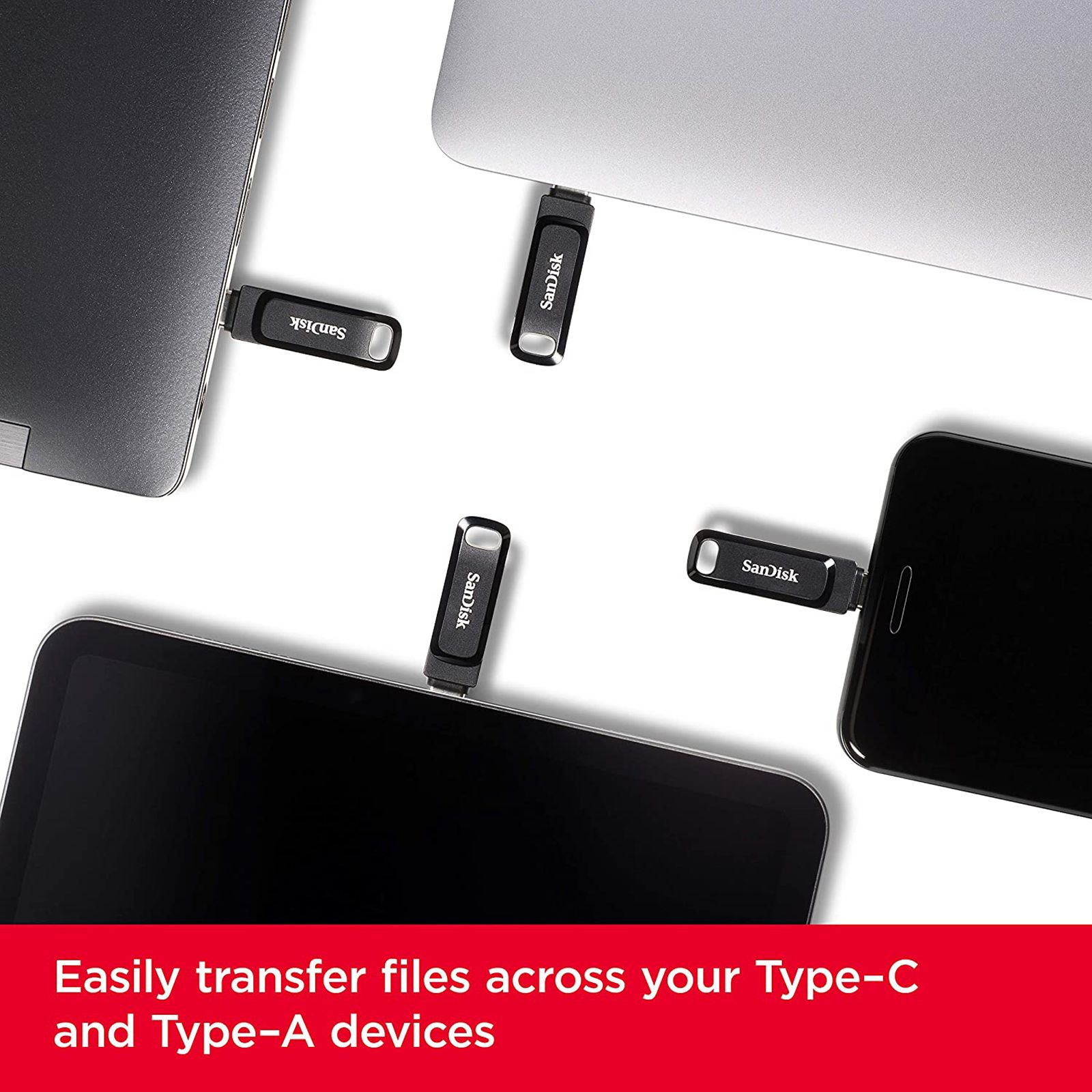 SanDisk Ultra Dual Drive Go 64GB USB Type A (3.2), USB Type C (3.2) OTG Pen Drive (Mobile Portability, Black)_4