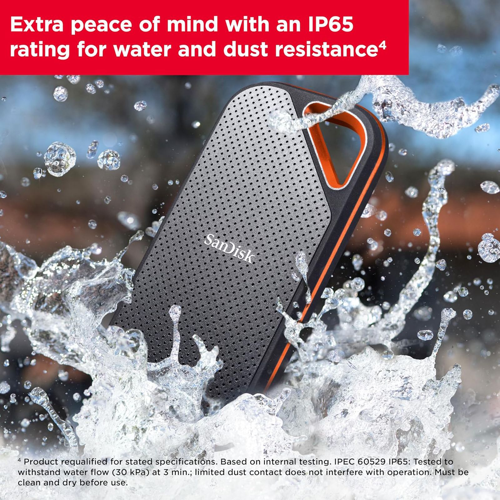 E-SanDisk Extreme PRO 1TB USB-C (3.2) Portable Solid State Drive (IP65 Water and Dust Resistance, Dark Blue) E-SanDisk Extreme PRO 1TB USB-C (3.2) Portable Solid State Drive (IP65 Water and Dust Resistance, Dark Blue)_7