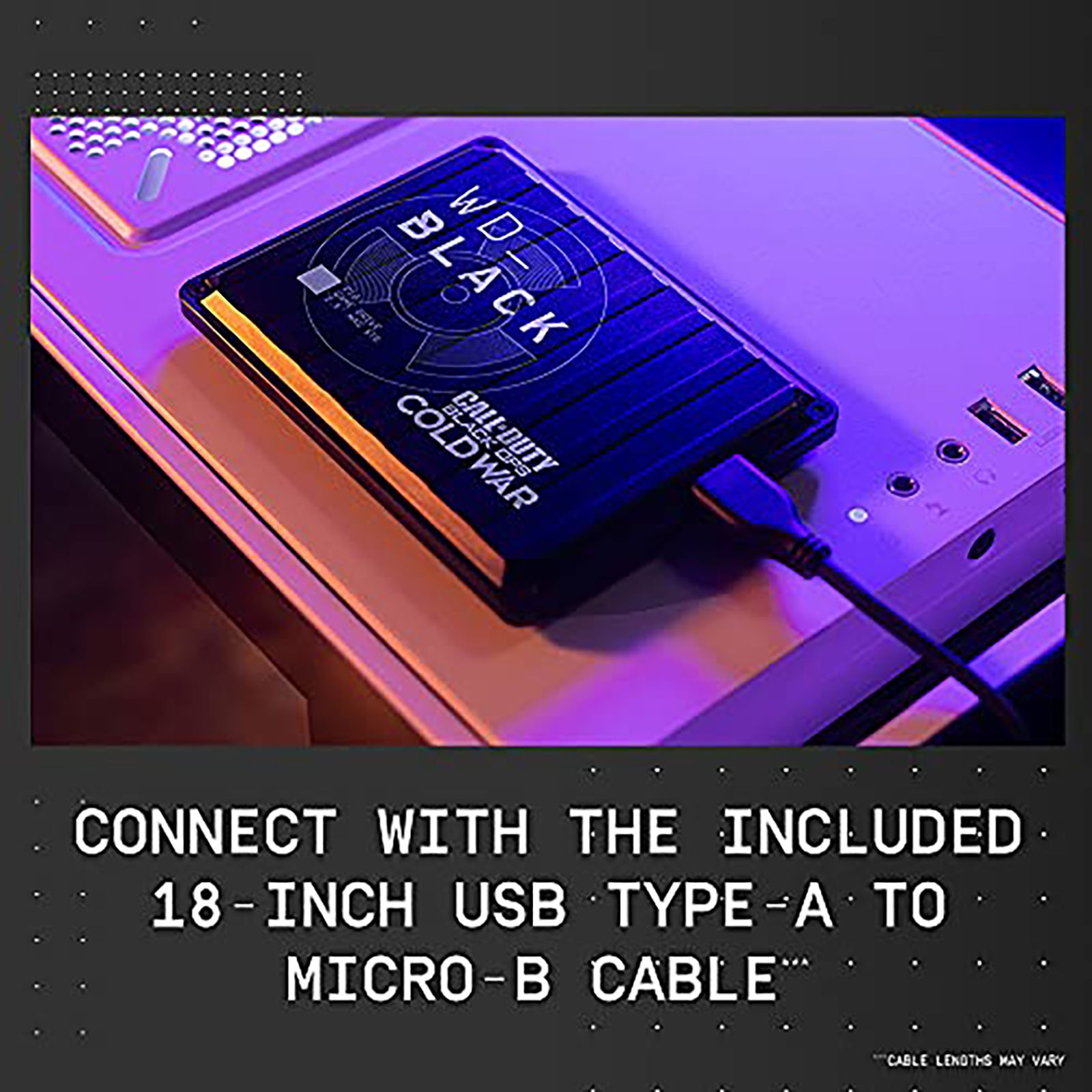 Western Digital WD_BLACK P10 2 TB USB 3.2 Game Drive (Call of Duty: Black Ops Cold War Edition, WDBAZC0020BBK-WESN, Black) Western Digital WD_BLACK P10 2 TB USB 3.2 Game Drive (Call of Duty: Black Ops Cold War Edition, WDBAZC0020BBK-WESN, Black)_8