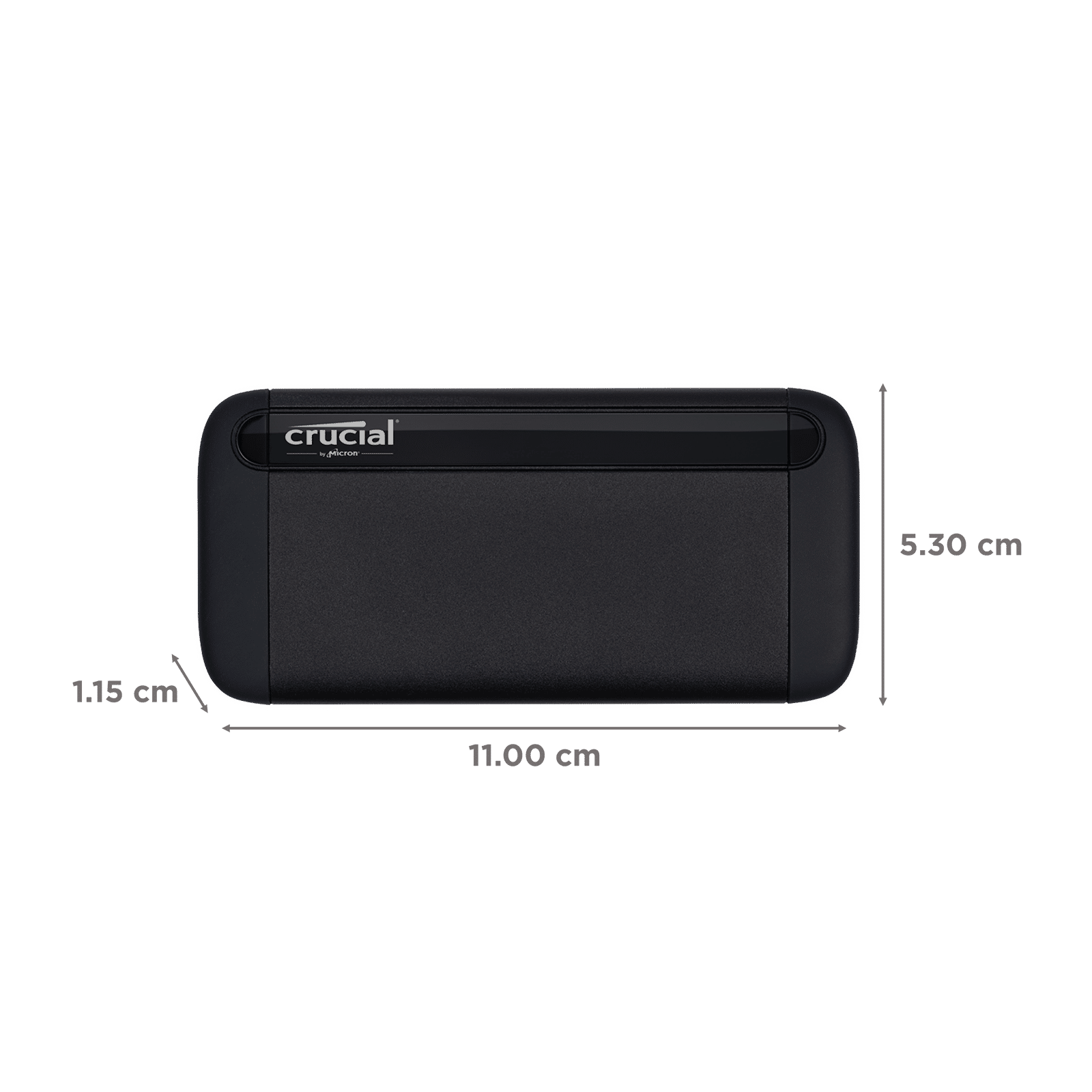 Crucial X8 2TB USB-C (3.2) Portable Solid State Drive (Shock & Vibration Resistant, Black)_2