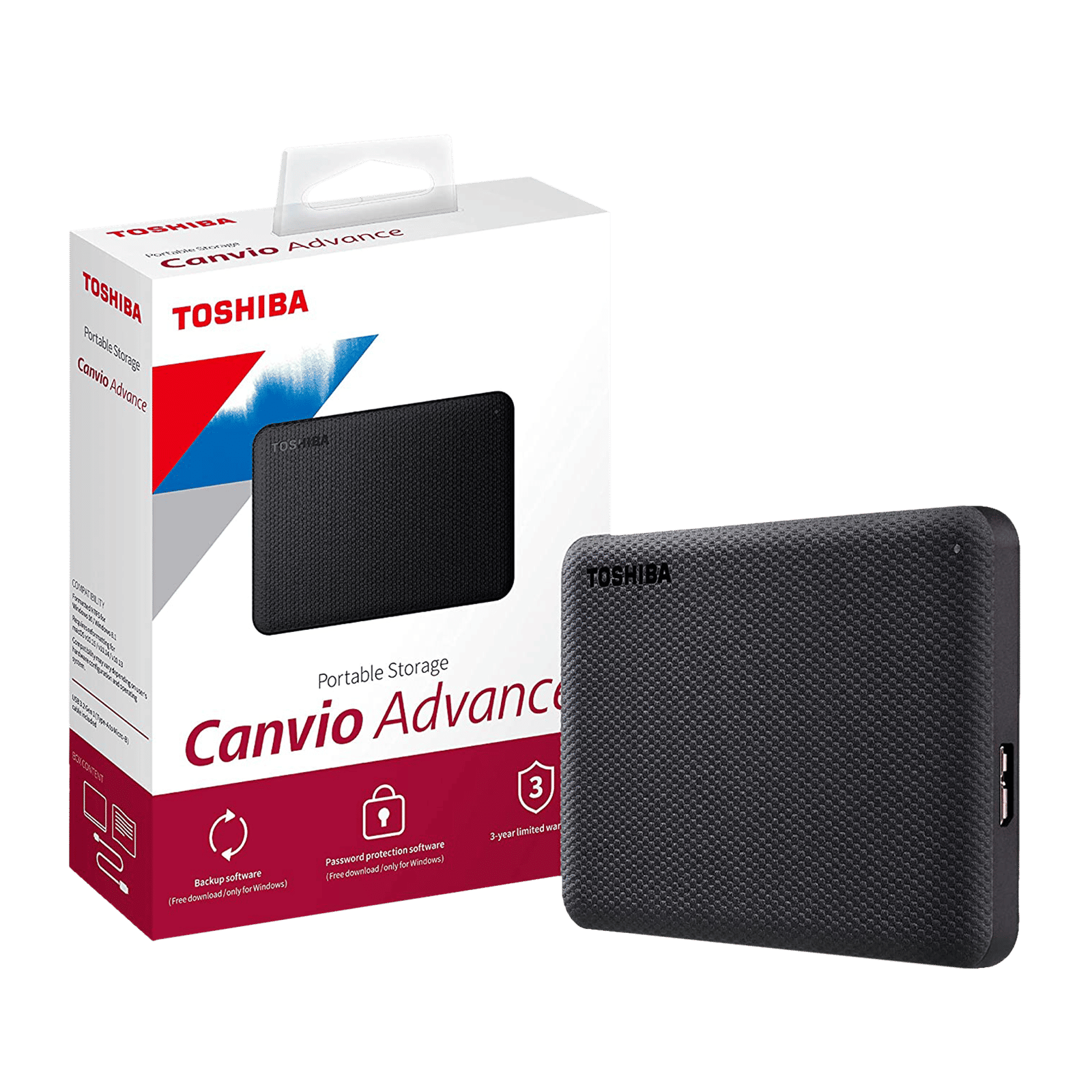 TOSHIBA Canvio Advance 4TB USB Type-A (3.0) Portable Hard Disk Drive (Auto-Backup Software, Black) TOSHIBA Canvio Advance 4TB USB Type-A (3.0) Portable Hard Disk Drive (Auto-Backup Software, Black)_4