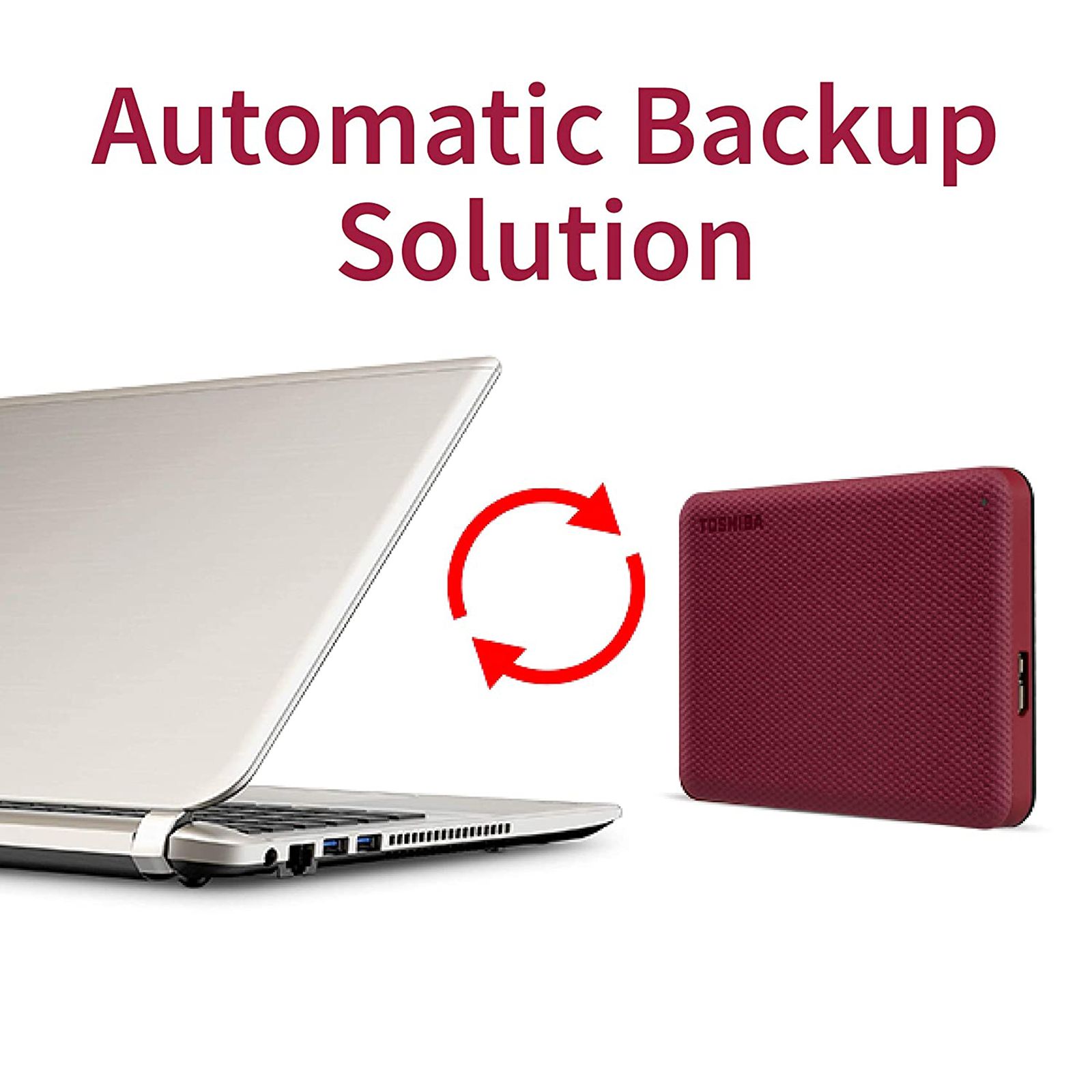 TOSHIBA Canvio Advance 4TB USB Type-A (3.0) Portable Hard Disk Drive (Auto-Backup Software, Red)_6