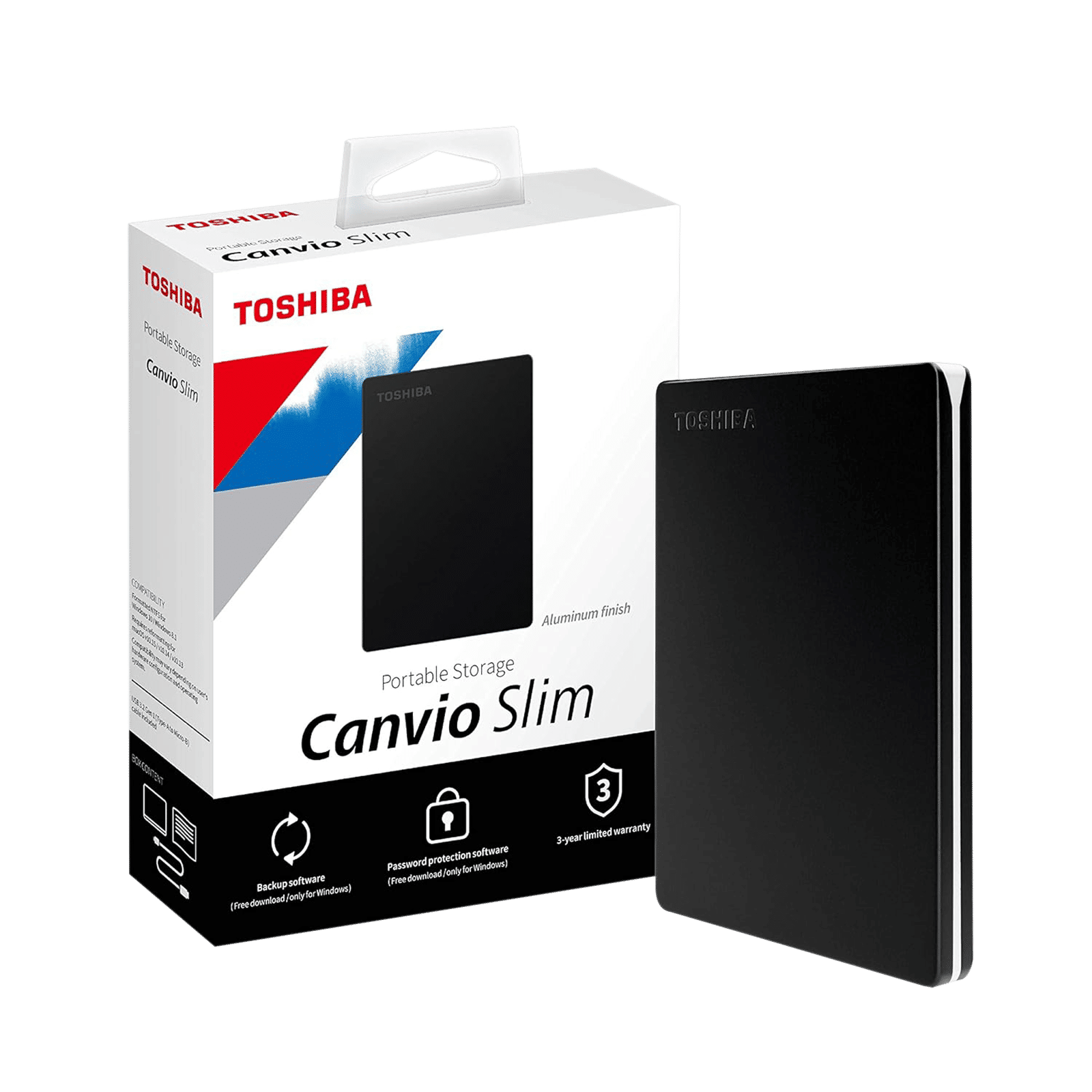 TOSHIBA Canvio Slim 1TB USB 3.0/USB 2.0 Hard Disk Drive (Auto Backup, HDTD310AK3DA, Black) TOSHIBA Canvio Slim 1TB USB 3.0/USB 2.0 Hard Disk Drive (Auto Backup, HDTD310AK3DA, Black)_5