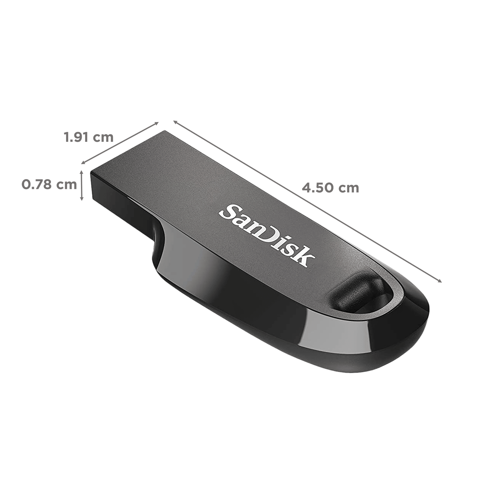 SanDisk Ultra Curve 256GB USB (3.2) Pen Drive (Built-In Keyring Loop, Black )_2