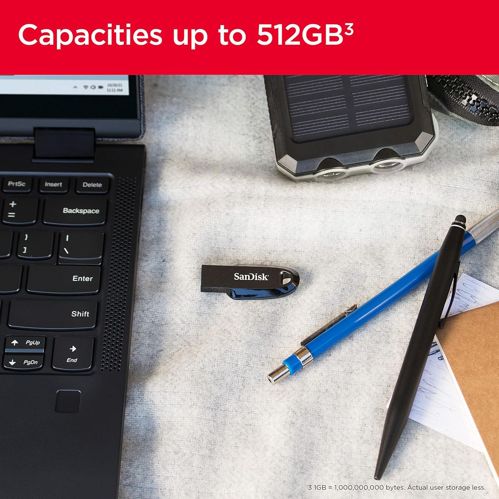 SanDisk Ultra Curve 256GB USB (3.2) Pen Drive (Built-In Keyring Loop, Black )_5