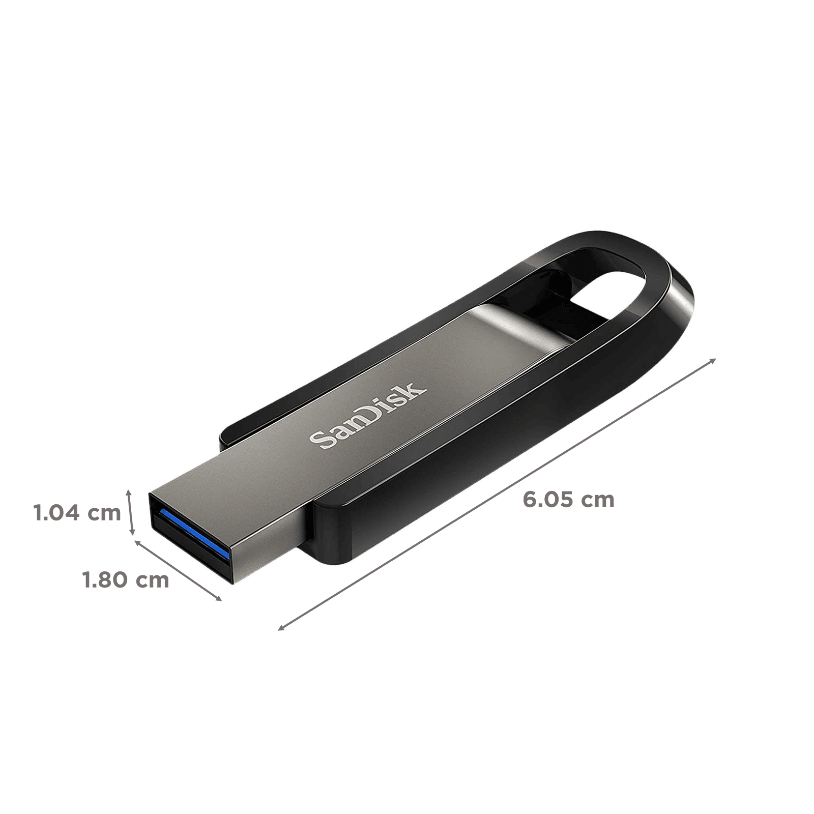SanDisk Extreme Go 128GB USB Type A (3.2) Pen Drive (Premium Metal Design, Silver)_2