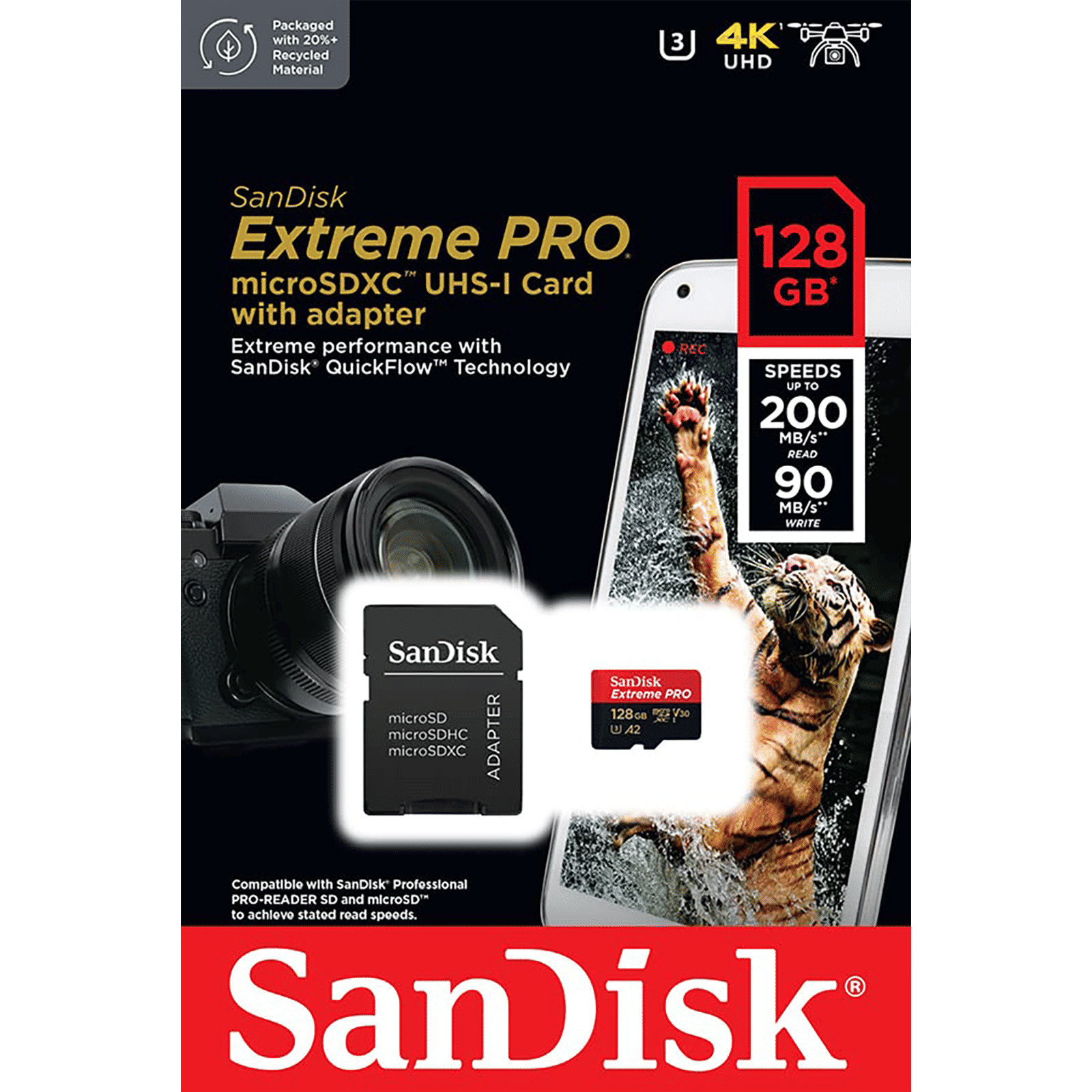 SanDisk Extreme PRO MicroSDXC 128GB Class 3, Class 30 200MB/s Memory Card SanDisk Extreme PRO MicroSDXC 128GB Class 3, Class 30 200MB/s Memory Card_5