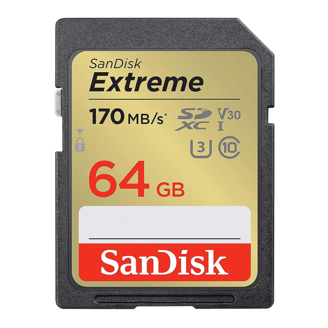 Buy SanDisk Extreme SD SDHC 64GB Class 3, Class 30 170MB/s Memory Card ...
