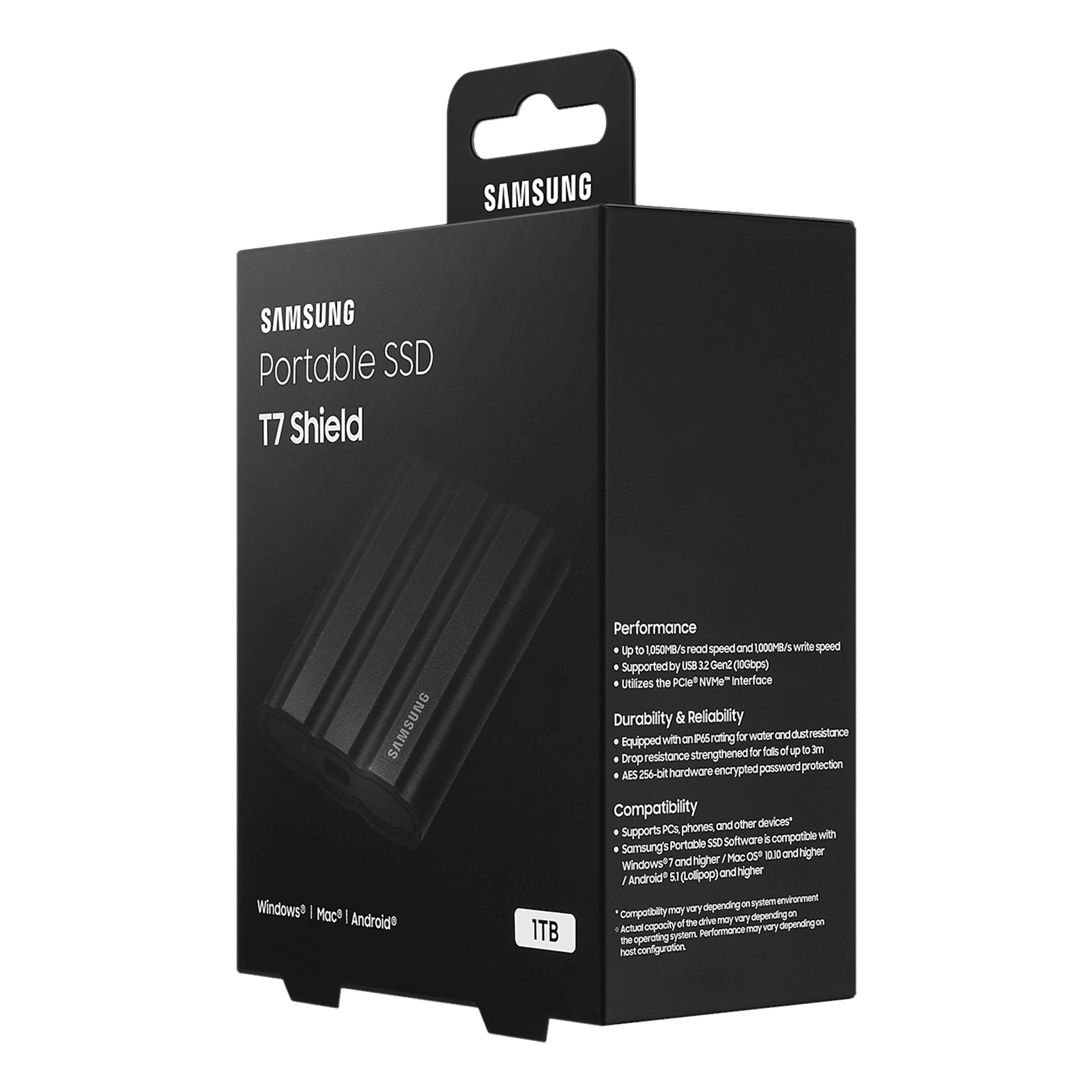 SAMSUNG T7 1TB USB Type-C (3.2) Portable Solid State Drive (IP65 Water and Dust Resistance, Black)_10