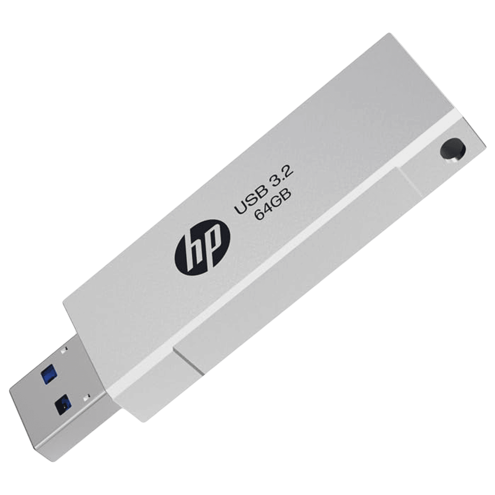 HP 818w 64GB USB Type-A (3.2) Pen Drive (Integrated Key Ring Loop, Silver)_6