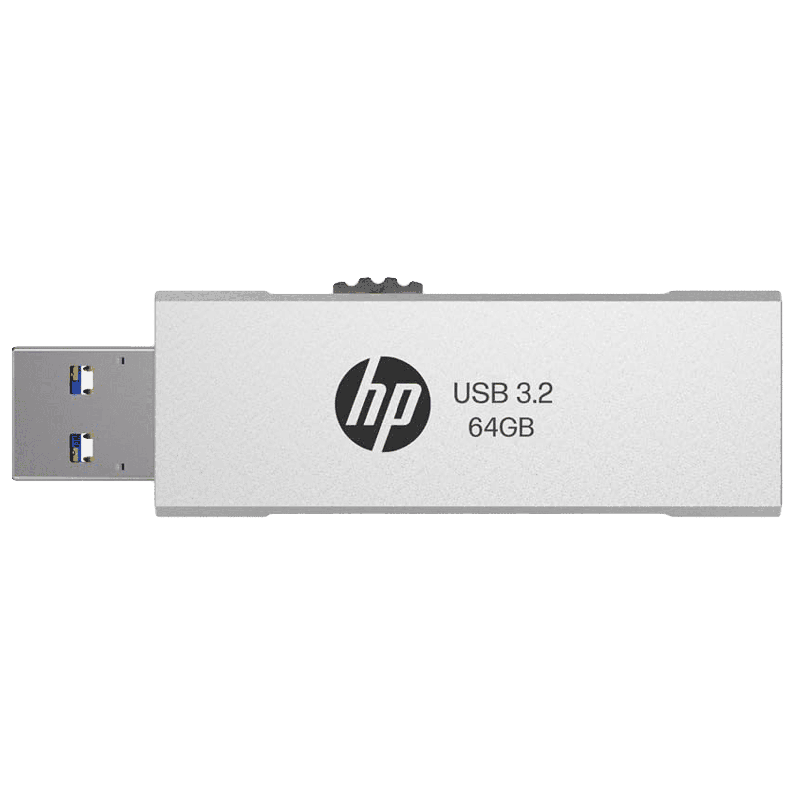HP 818w 64GB USB Type-A (3.2) Pen Drive (Integrated Key Ring Loop, Silver)_1