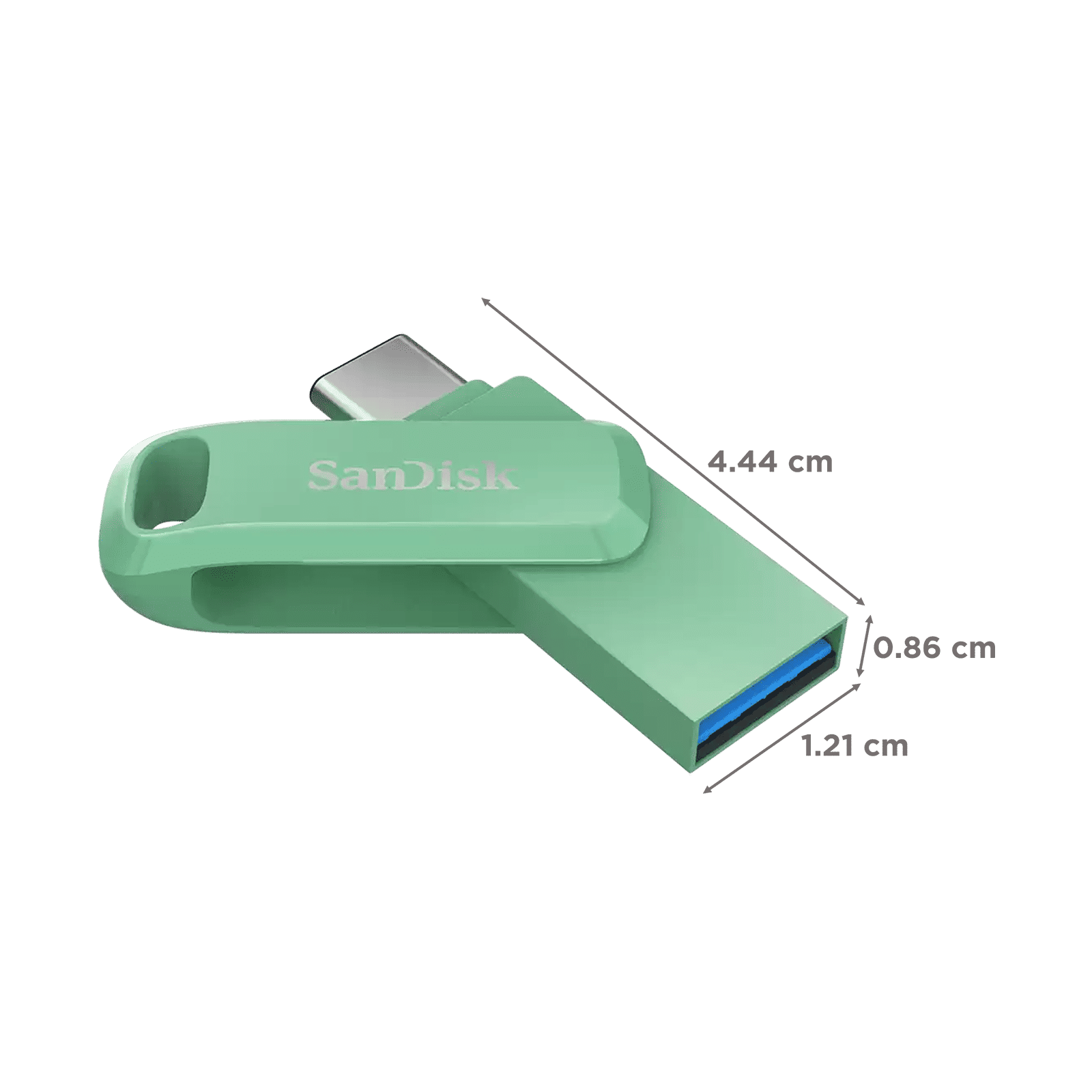 SanDisk Ultra Dual Drive Go 64GB USB Type A (3.2), USB Type C (3.2) OTG Pen Drive (Automatic Backup Is Just A Plug-In Away, Absinthe Green)_2