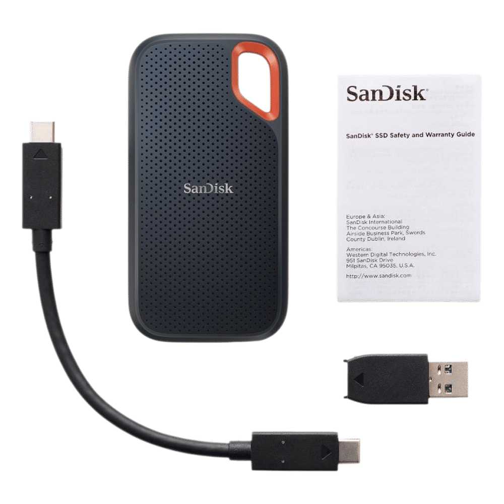 SanDisk Extreme 2TB USB Type-C (3.2) Portable Solid State Drive (IP65 Water and Dust Resistance, Black)_7