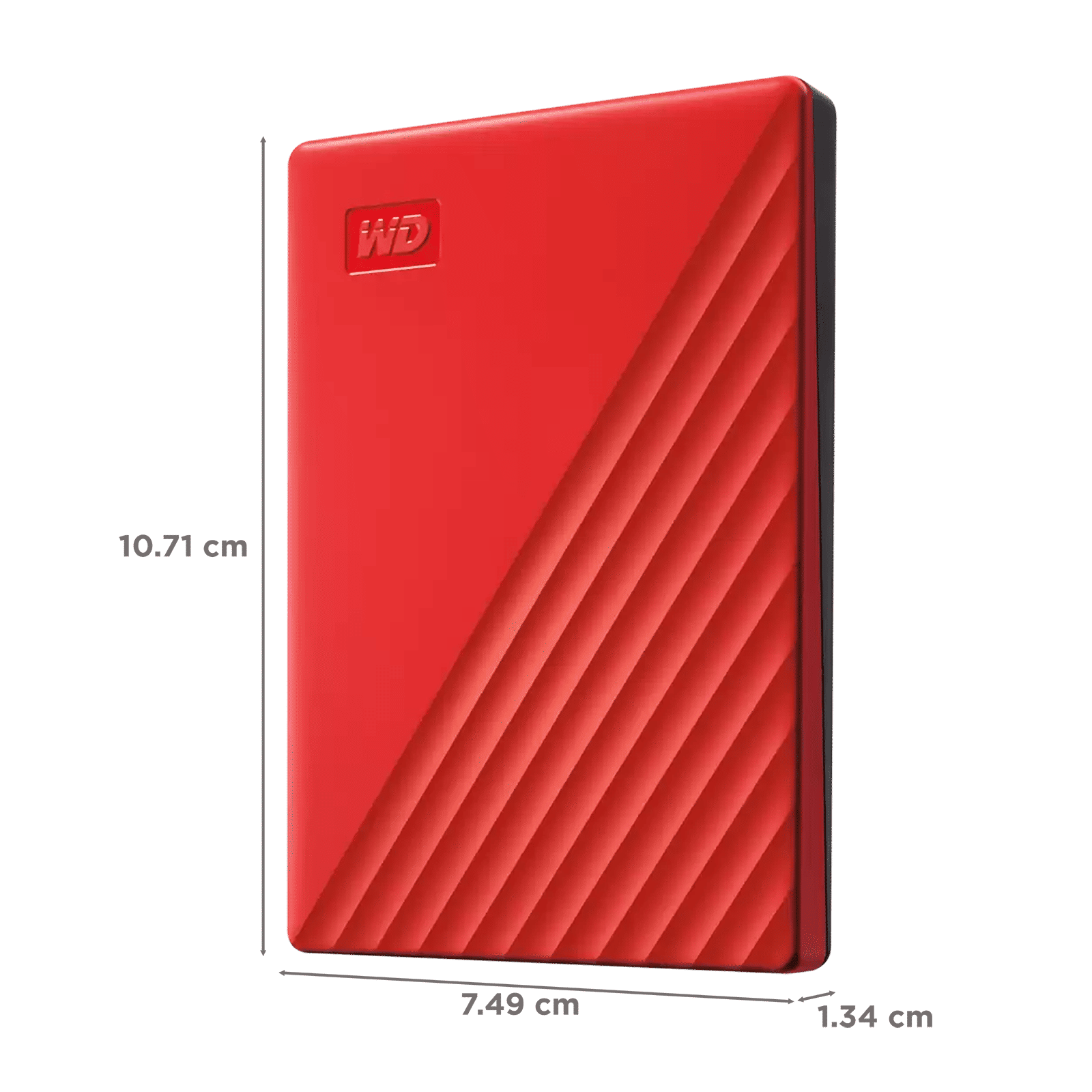 Western Digital My Passport 2TB USB (3.2) Portable Hard Disk Drive (Automatic Backup, Red)_3