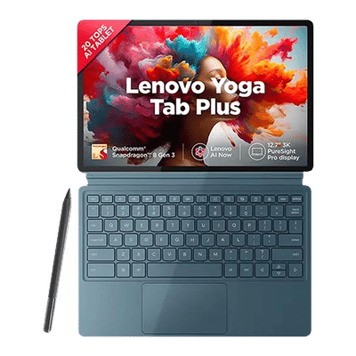 Lenovo Yoga Tab Plus Wi-Fi Android Tablet with Tab Pen Pro and Keyboard (12.7 Inch, 16GB RAM, 256GB ROM, Tidal Teal)