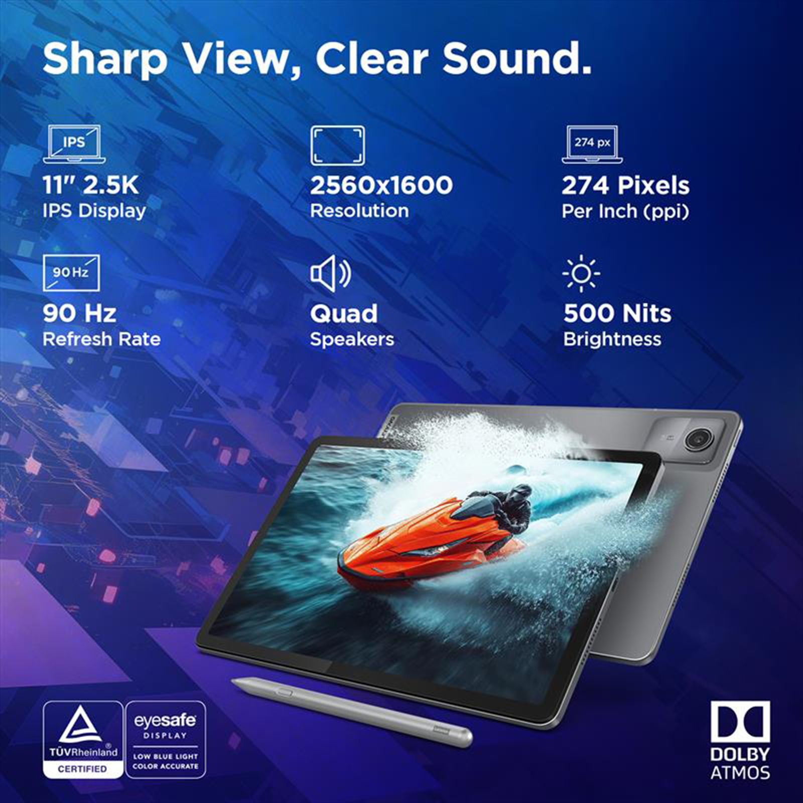 Lenovo Idea Tab Wi-Fi+5G Android Tablet with Lenovo Tab Pen (11 Inch, 8GB RAM, 256GB ROM, Luna Grey) Lenovo Idea Tab Wi-Fi+5G Android Tablet with Lenovo Tab Pen (11 Inch, 8GB RAM, 256GB ROM, Luna Grey)_4