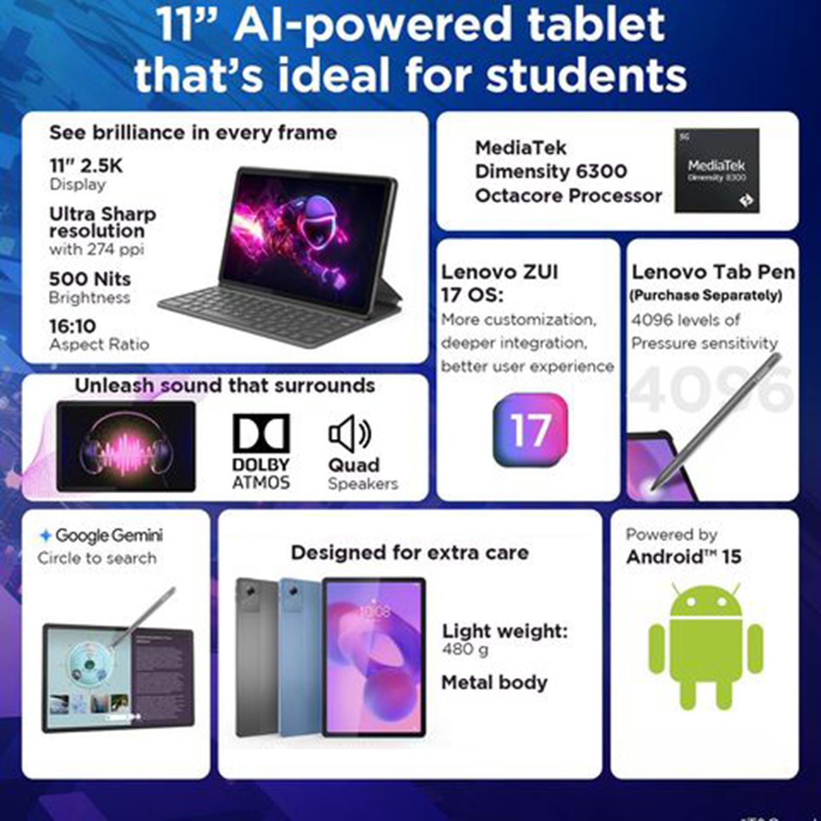 Lenovo Idea Tab Wi-Fi Android Tablet (11 Inch, 8GB RAM, 256GB ROM, Luna Grey) Lenovo Idea Tab Wi-Fi Android Tablet (11 Inch, 8GB RAM, 256GB ROM, Luna Grey)_2