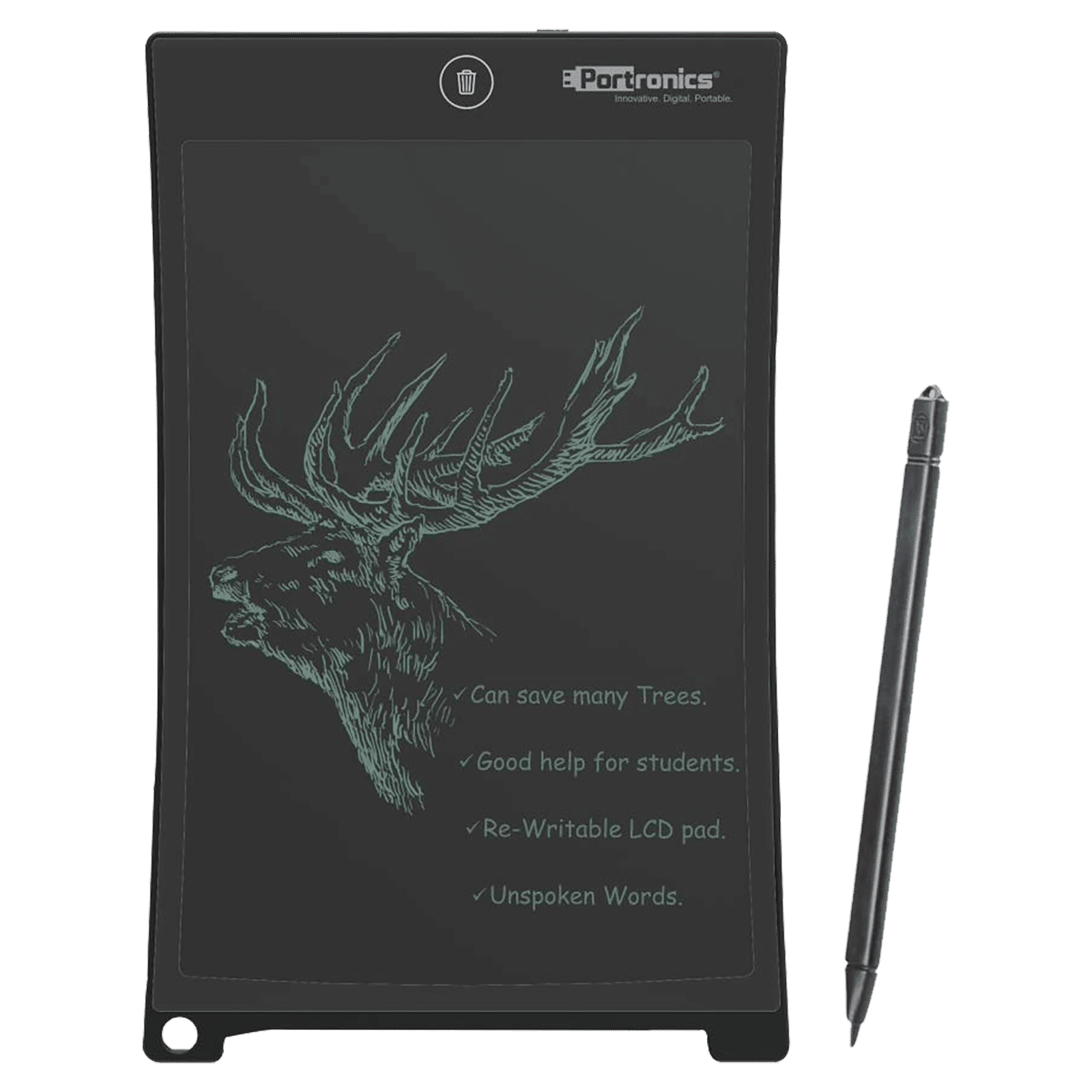 PORTRONICS Ruffpad 10 Plus (10 Inch, Black)_1