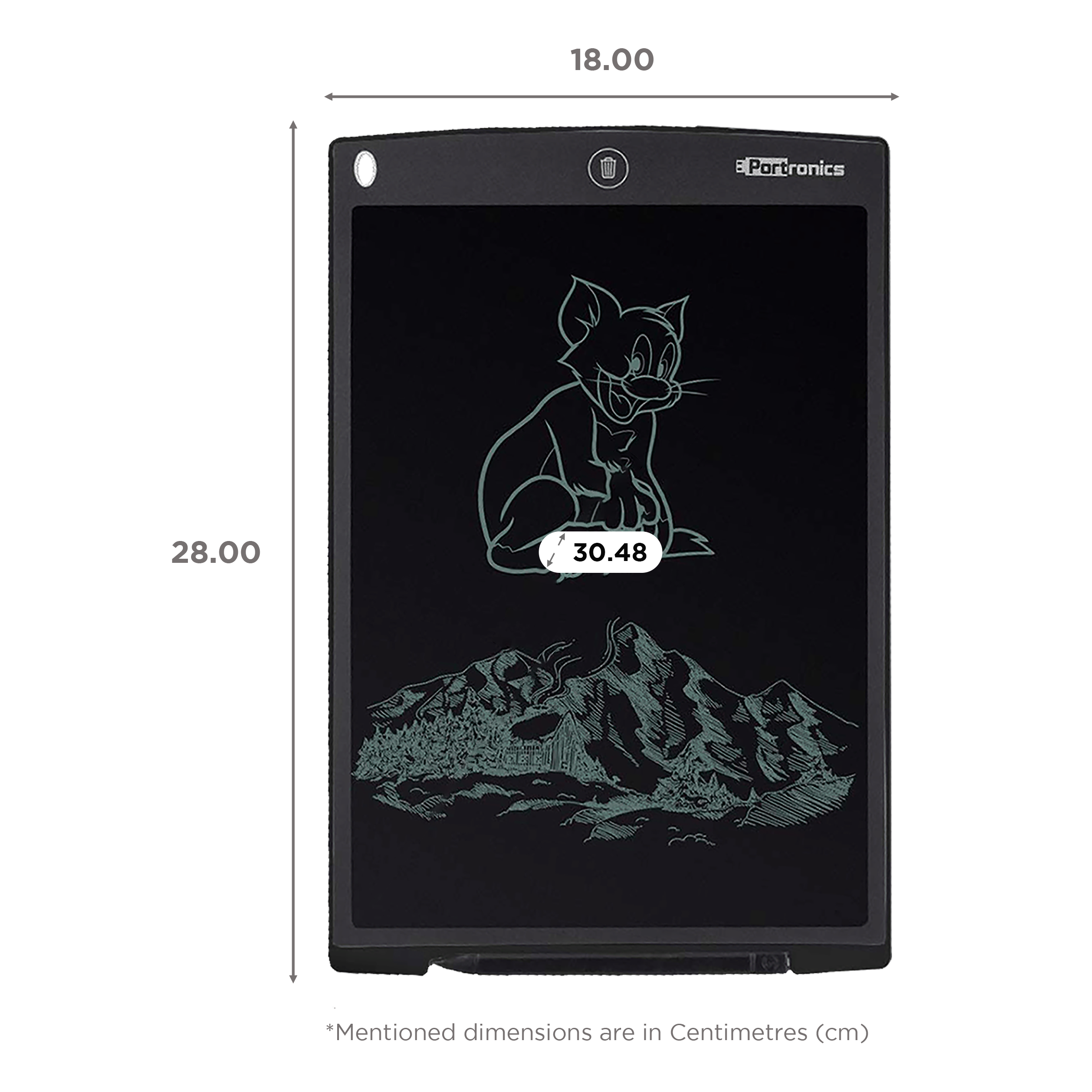 PORTRONICS 12D Ruffpad eWriter Tablet (12 Inch, Black) PORTRONICS 12D Ruffpad eWriter Tablet (12 Inch, Black)_2