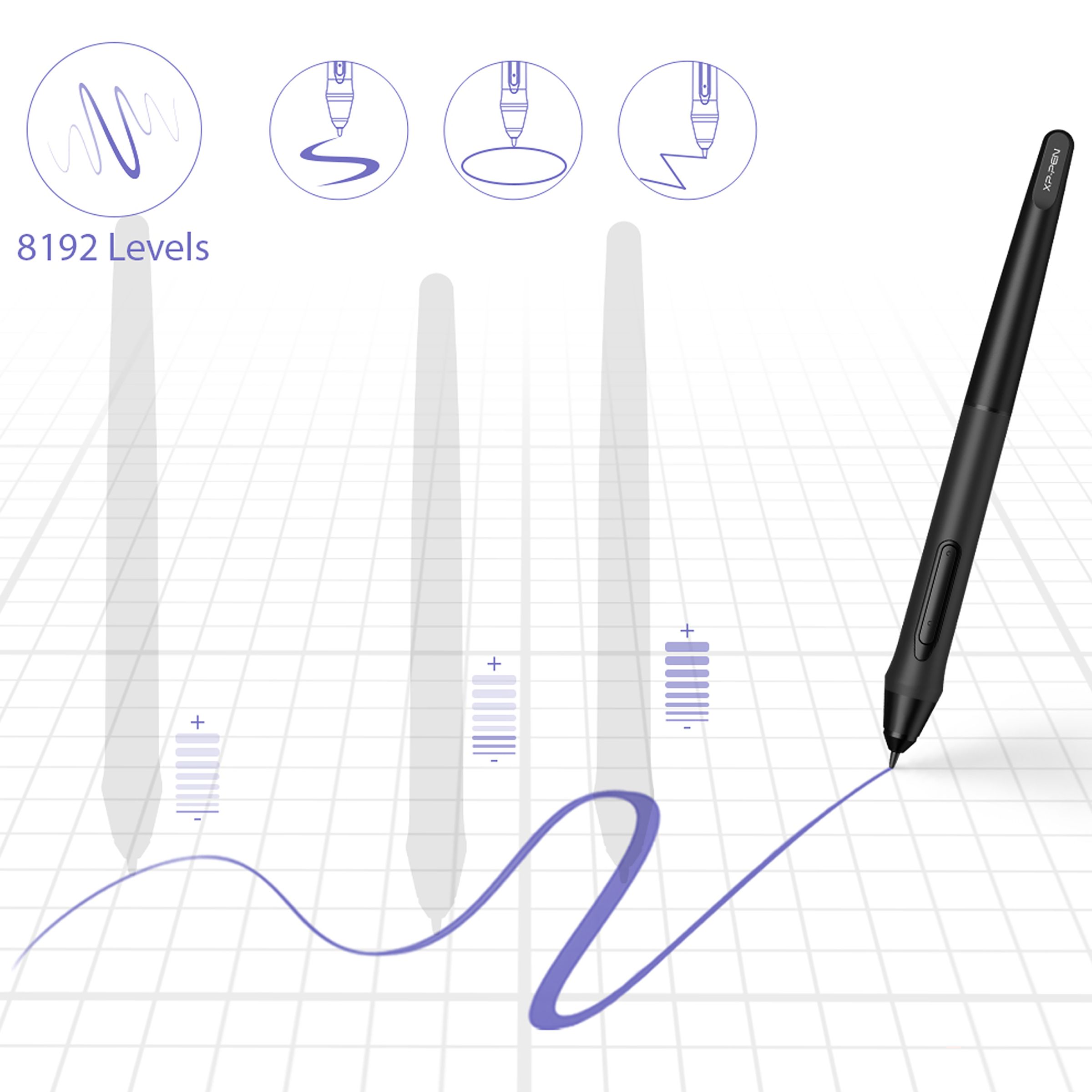 XP pen Star G640S 19.38cm (7.63 Inches) e-Writer Digital Pad (8192 Levels Pressure Sensitivity, Black)_11