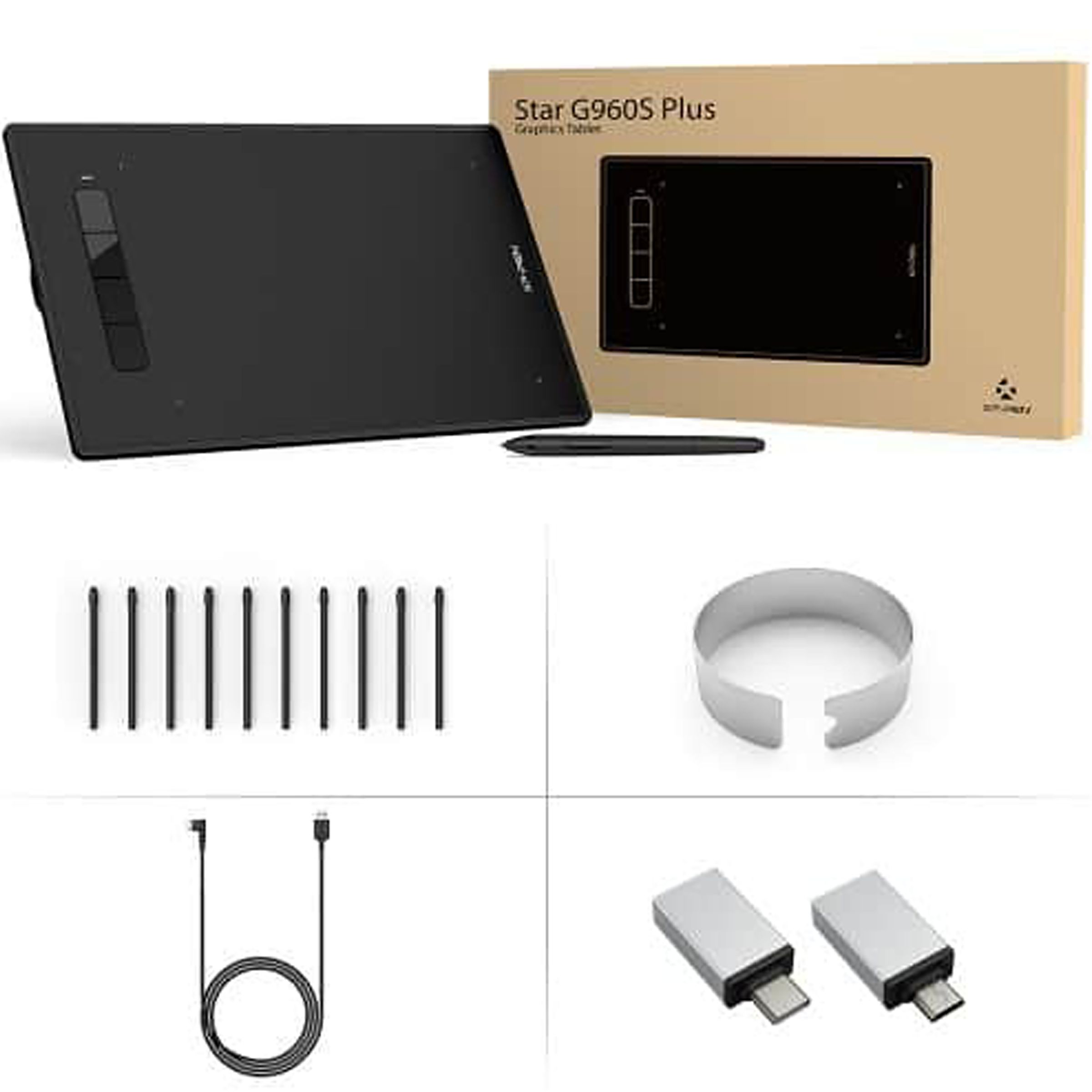 XP pen Star G960S Plus 27.45cm (10.81 Inches) e-Writer Digital Pad (8192 Levels of Pressure Sensitivity, Black) XP pen Star G960S Plus 27.45cm (10.81 Inches) e-Writer Digital Pad (8192 Levels of Pressure Sensitivity, Black)_6