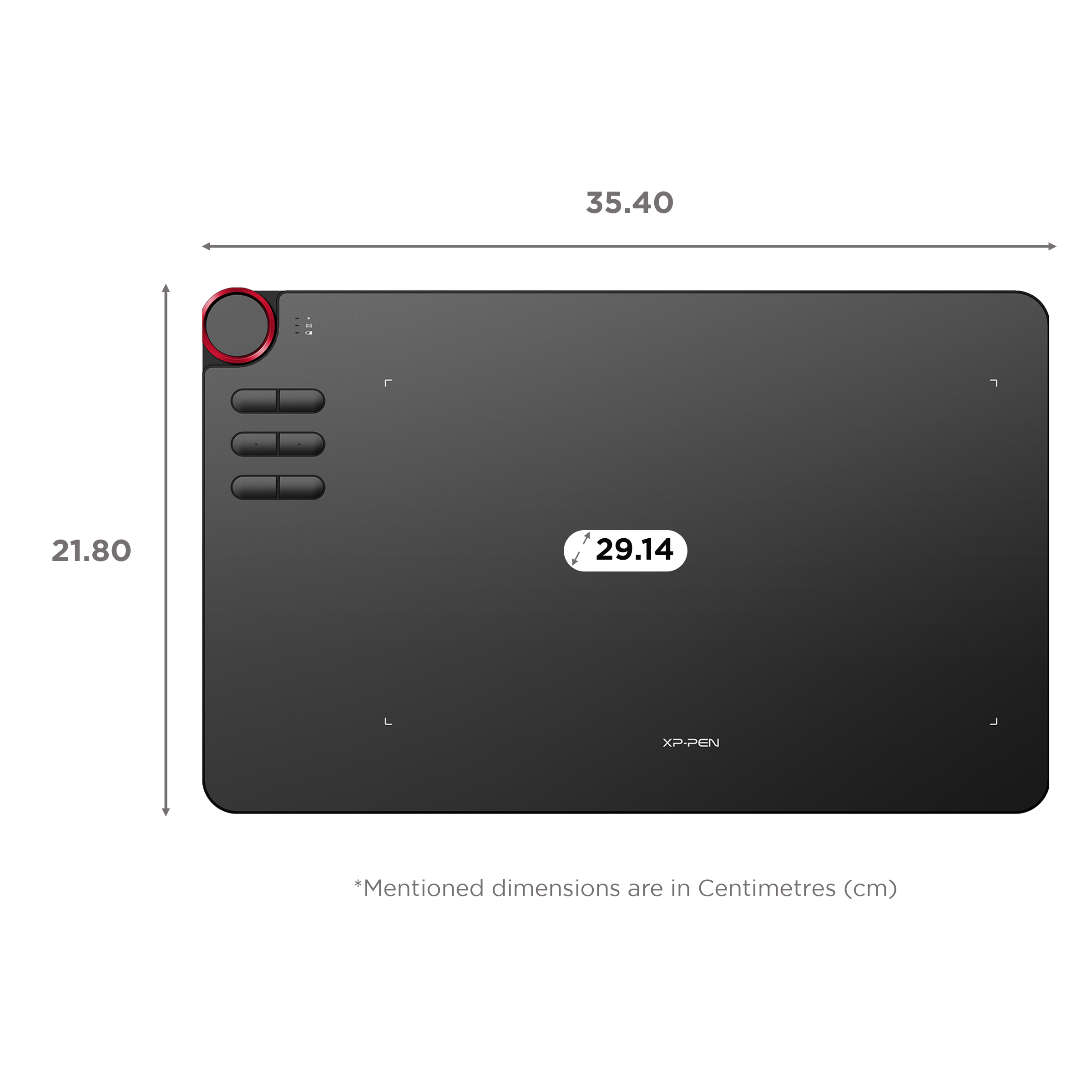 XP pen Deco 03 25.4cm (10 Inches) e-Writer Digital Pad (Battery-Free Stylus, Black)_2