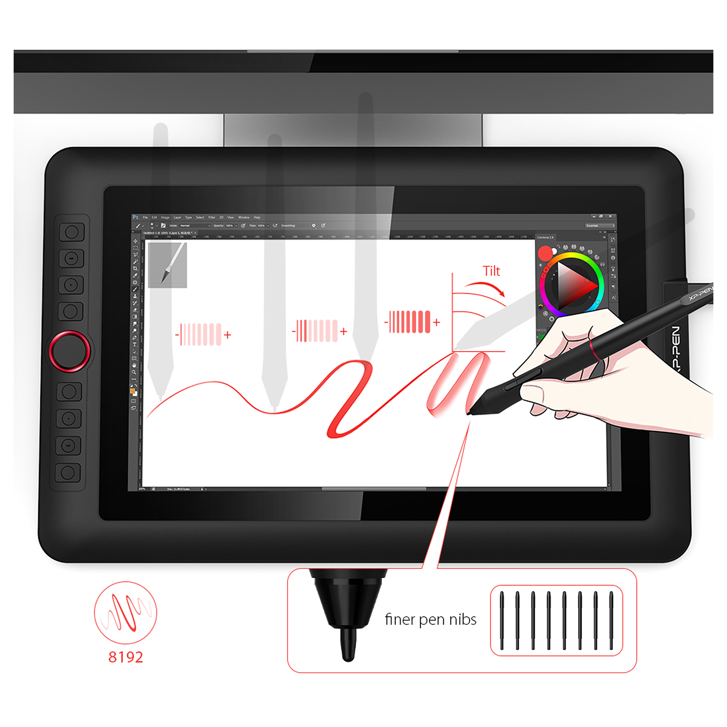 XP pen Artist Graphics Tablet (13.3 Inch, Black)_7